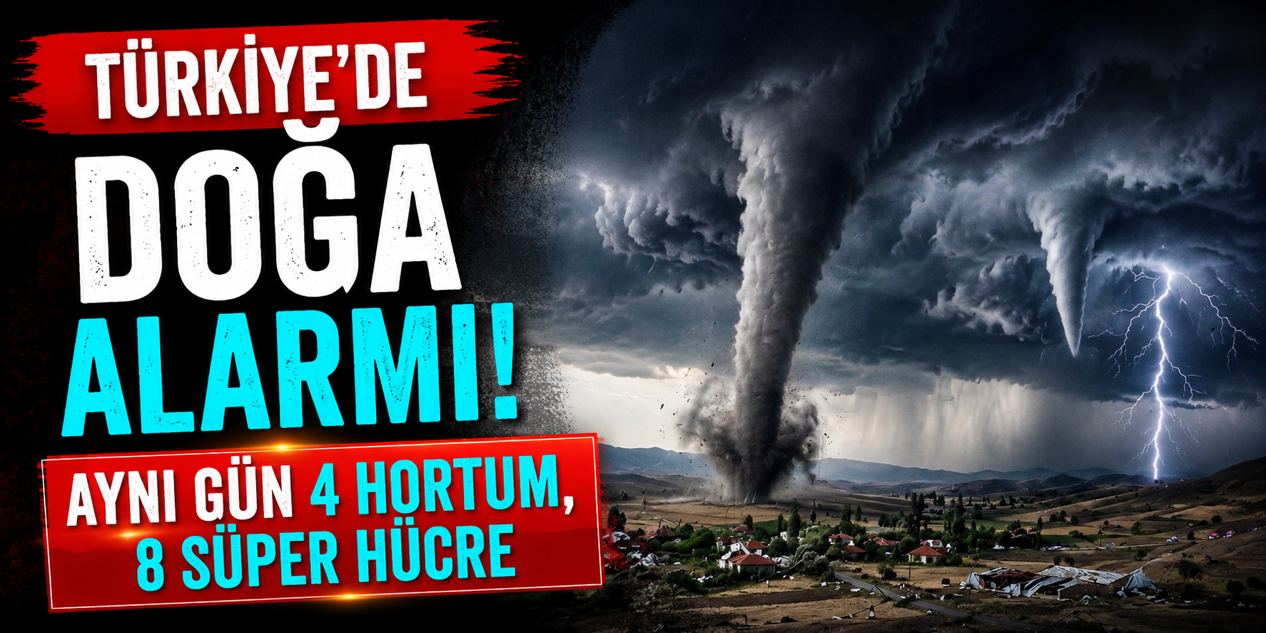 Türkiye Aynı Günde 4 Hortum, 8 Süper Hücre ve 13 Dolu Yağışıyla Sarsıldı
