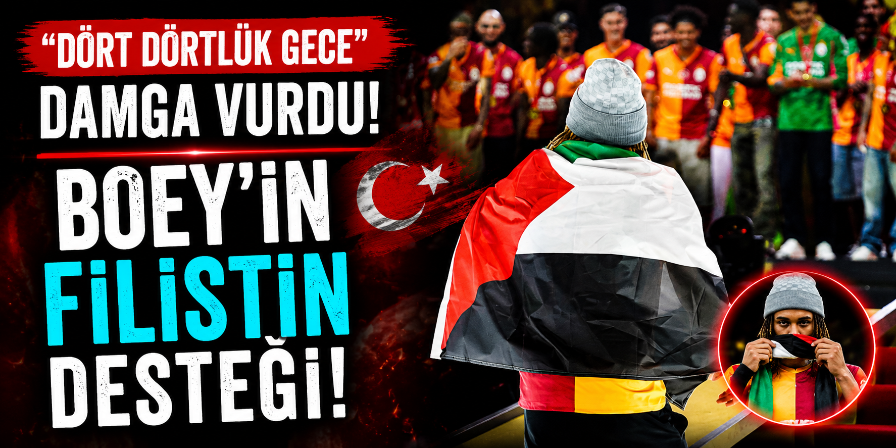 “Dört Dörtlük Gece”ye Damga Vurdu! Boey’in Filistin Desteği