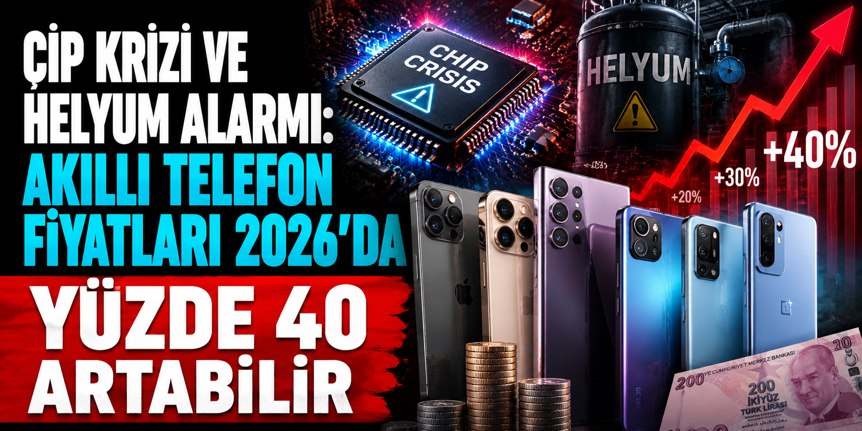 Çip Krizi ve Helyum Alarmı: Akıllı Telefon Fiyatları 2026’da Yüzde 40 Artabilir