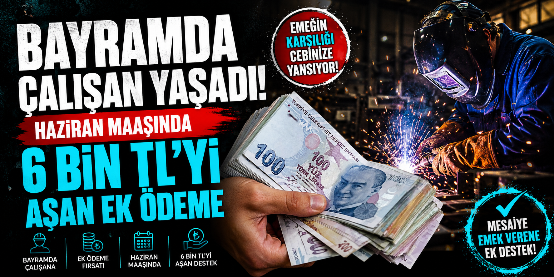 Bayramda Çalışan Yaşadı! Haziran Maaşında 6 Bin TL’yi Aşan Ek Ödeme