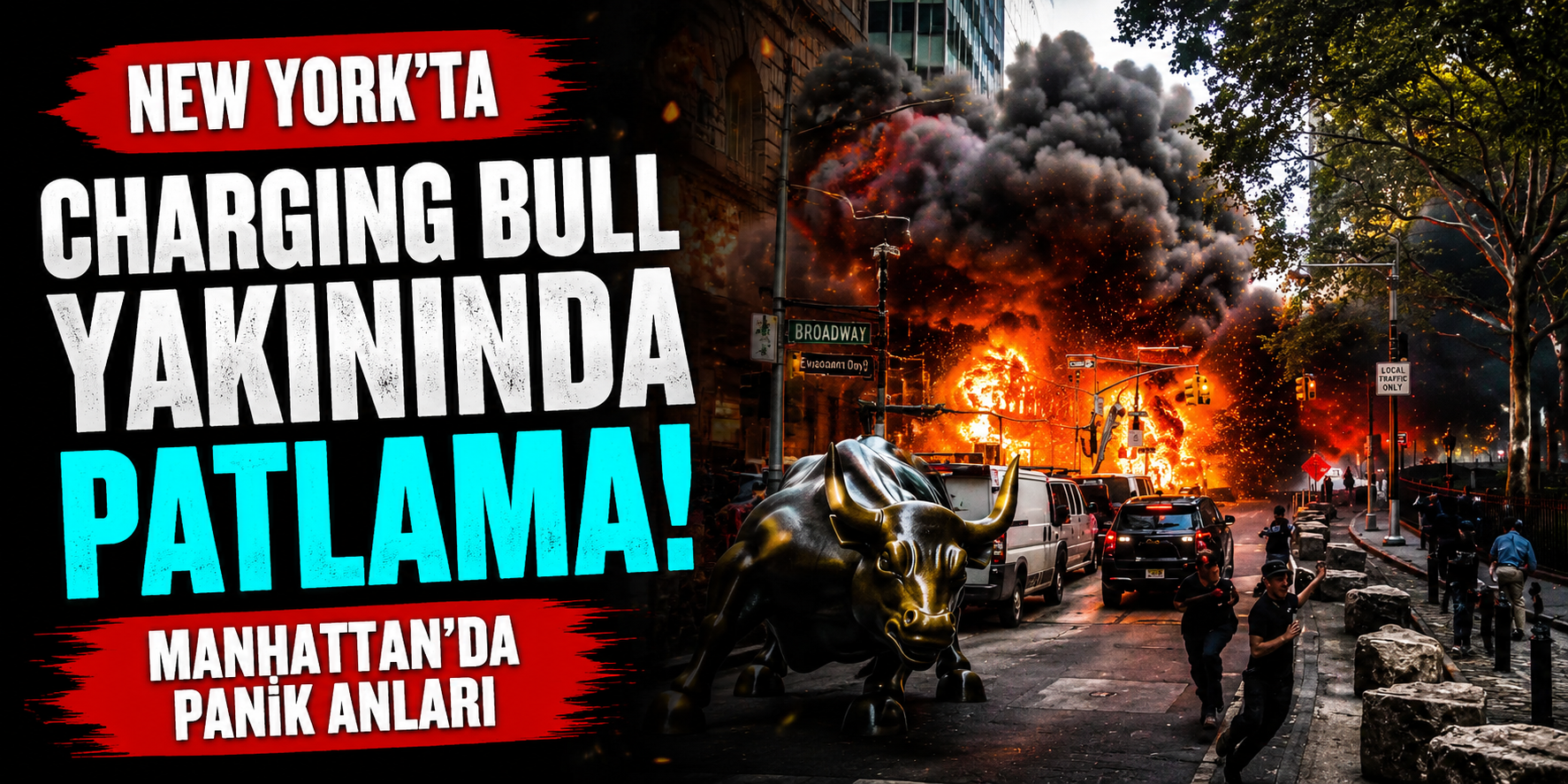 New York’ta Charging Bull Yakınında Patlama! Manhattan’da Panik Anları