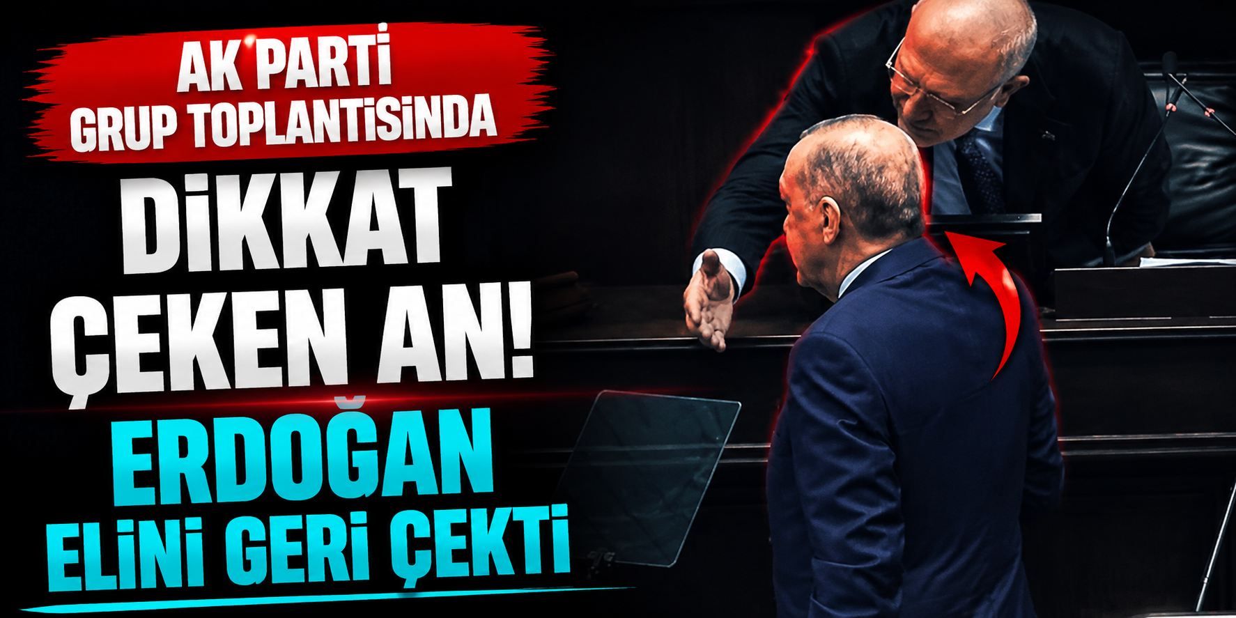AK Parti Grup Toplantısında Dikkat Çeken An! Erdoğan Elini Geri Çekti