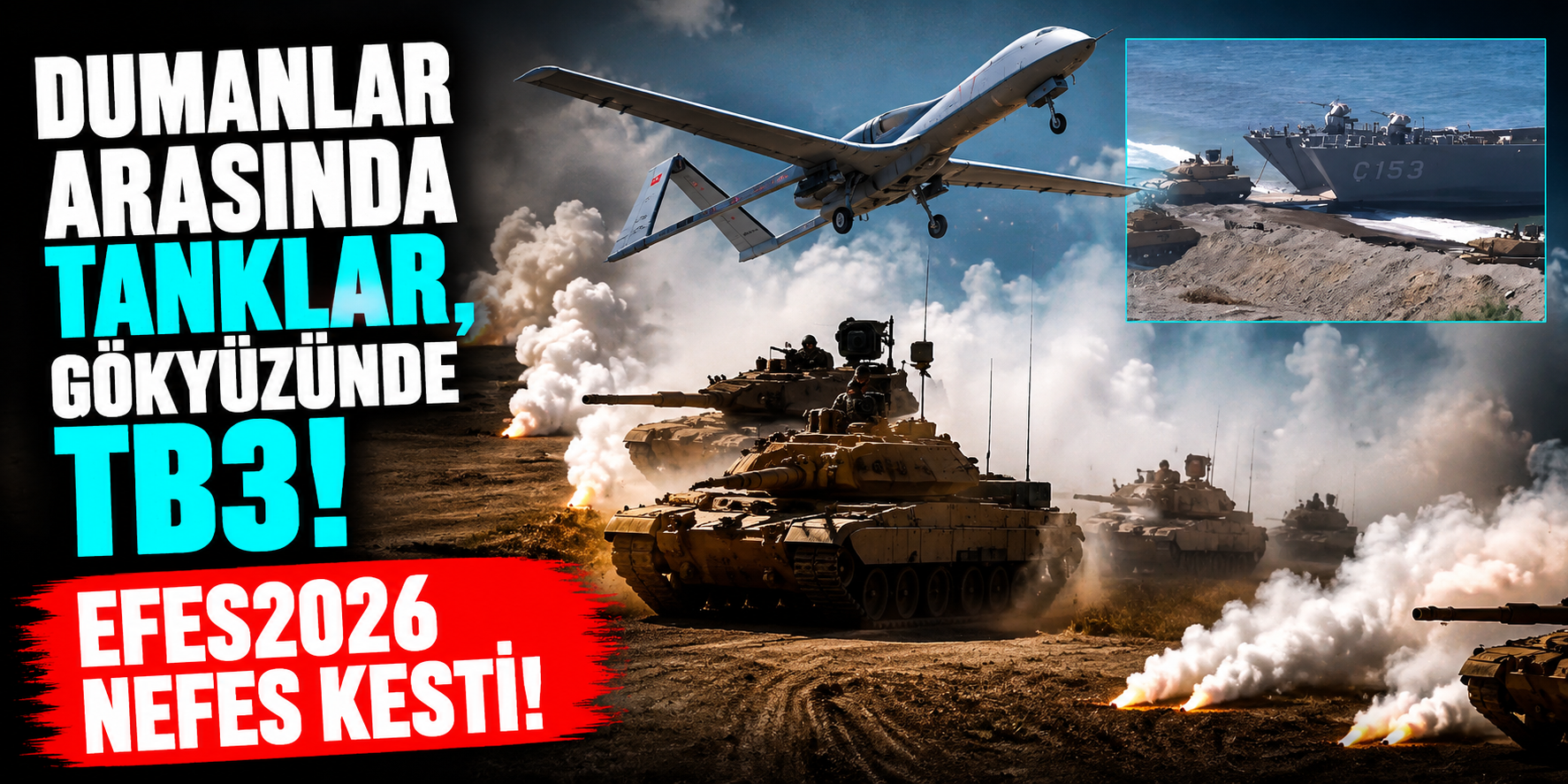 Dumanlar Arasında Tanklar, Gökyüzünde TB3! EFES2026 Nefes Kesti