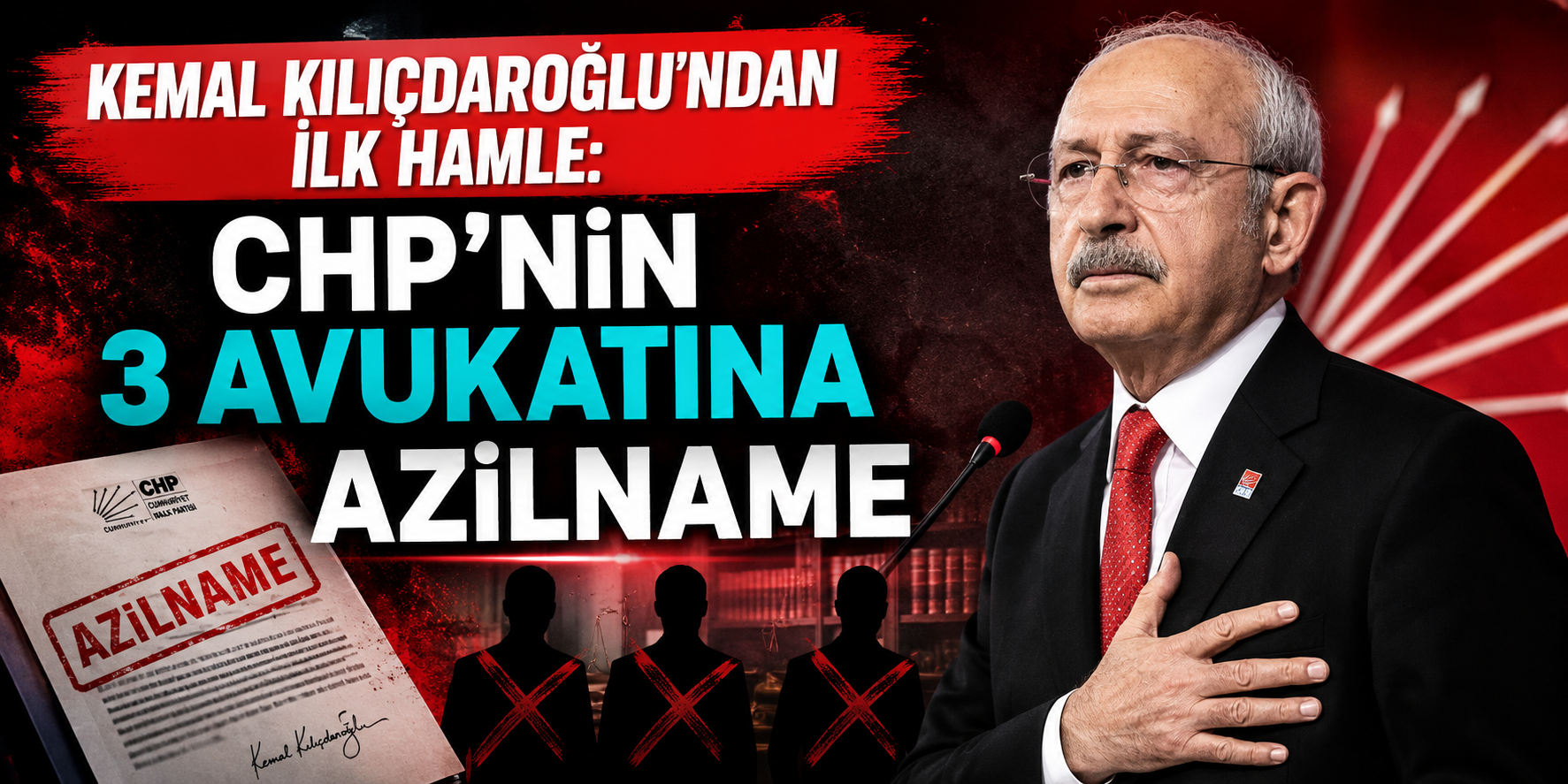 Kemal Kılıçdaroğlu’ndan İlk Hamle: CHP’nin 3 Avukatına Azilname