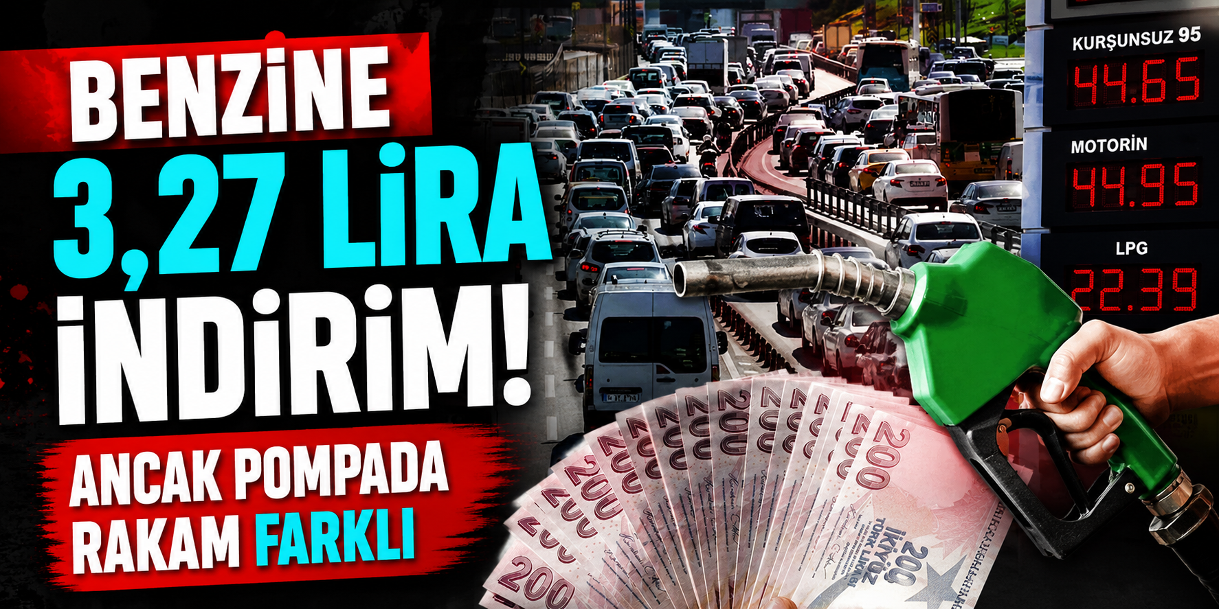 Benzine 3,27 Lira İndirim! Ancak Pompada Rakam Farklı