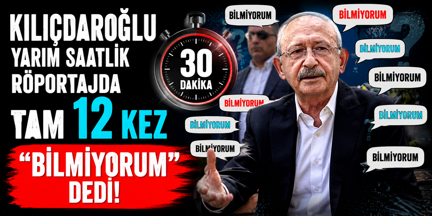 12 Kez “Bilmiyorum”! Kılıçdaroğlu’nun Röportajı Siyaseti Karıştırdı