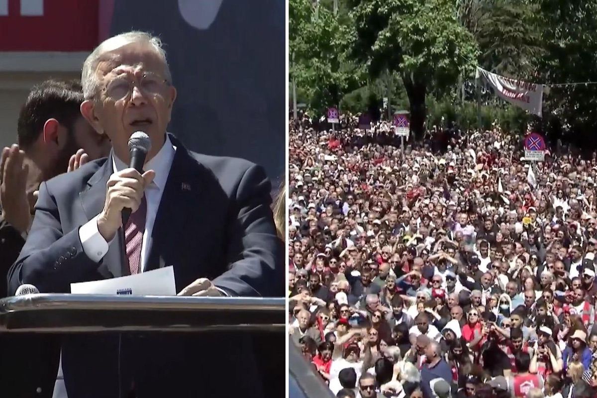 Sahnede Soğuk Rüzgâr! Mansur Yavaş Sloganlar Arasında Ne Yapacağını Şaşırdı