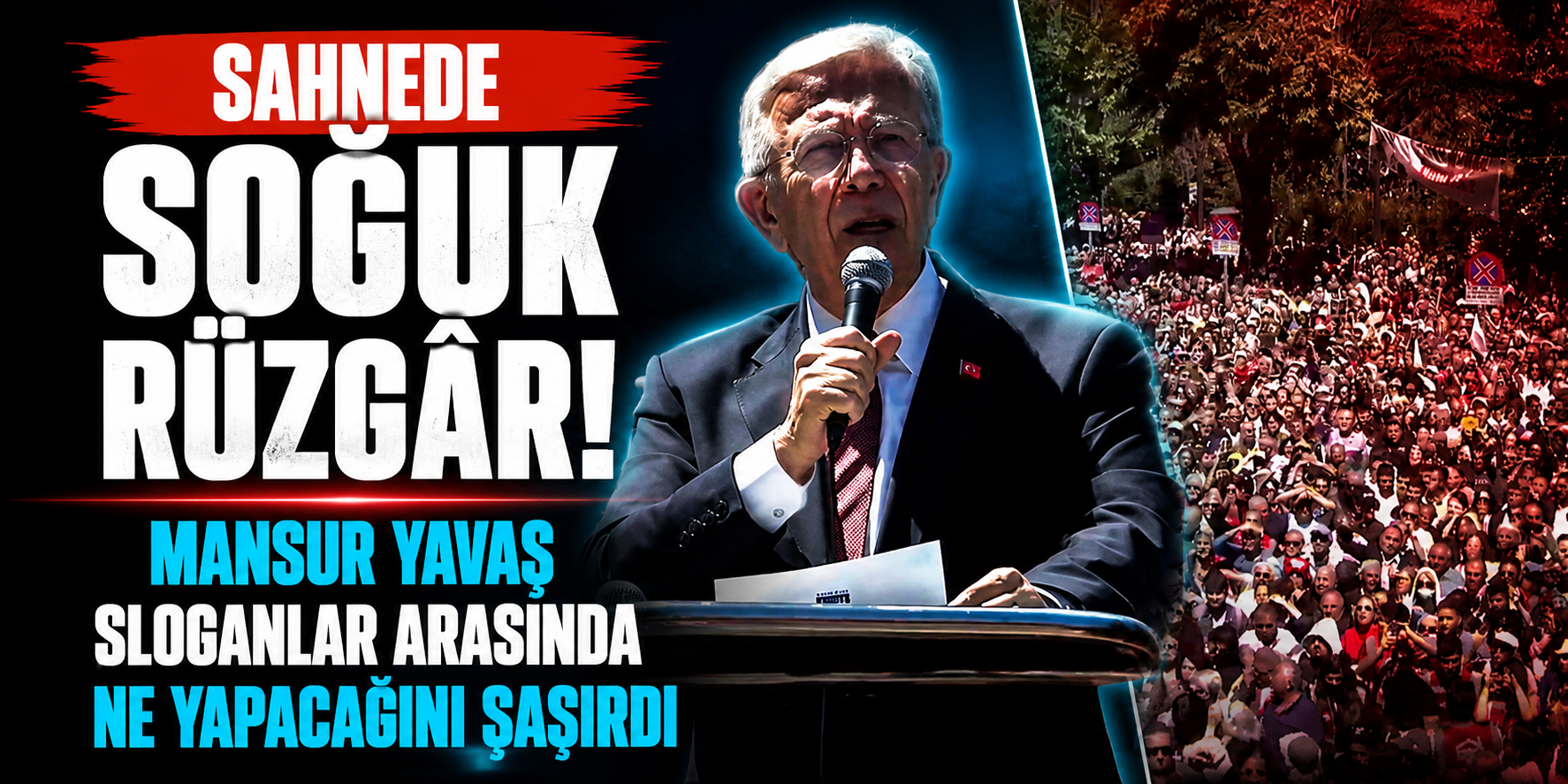 Sahnede Soğuk Rüzgâr! Mansur Yavaş Sloganlar Arasında Ne Yapacağını Şaşırdı