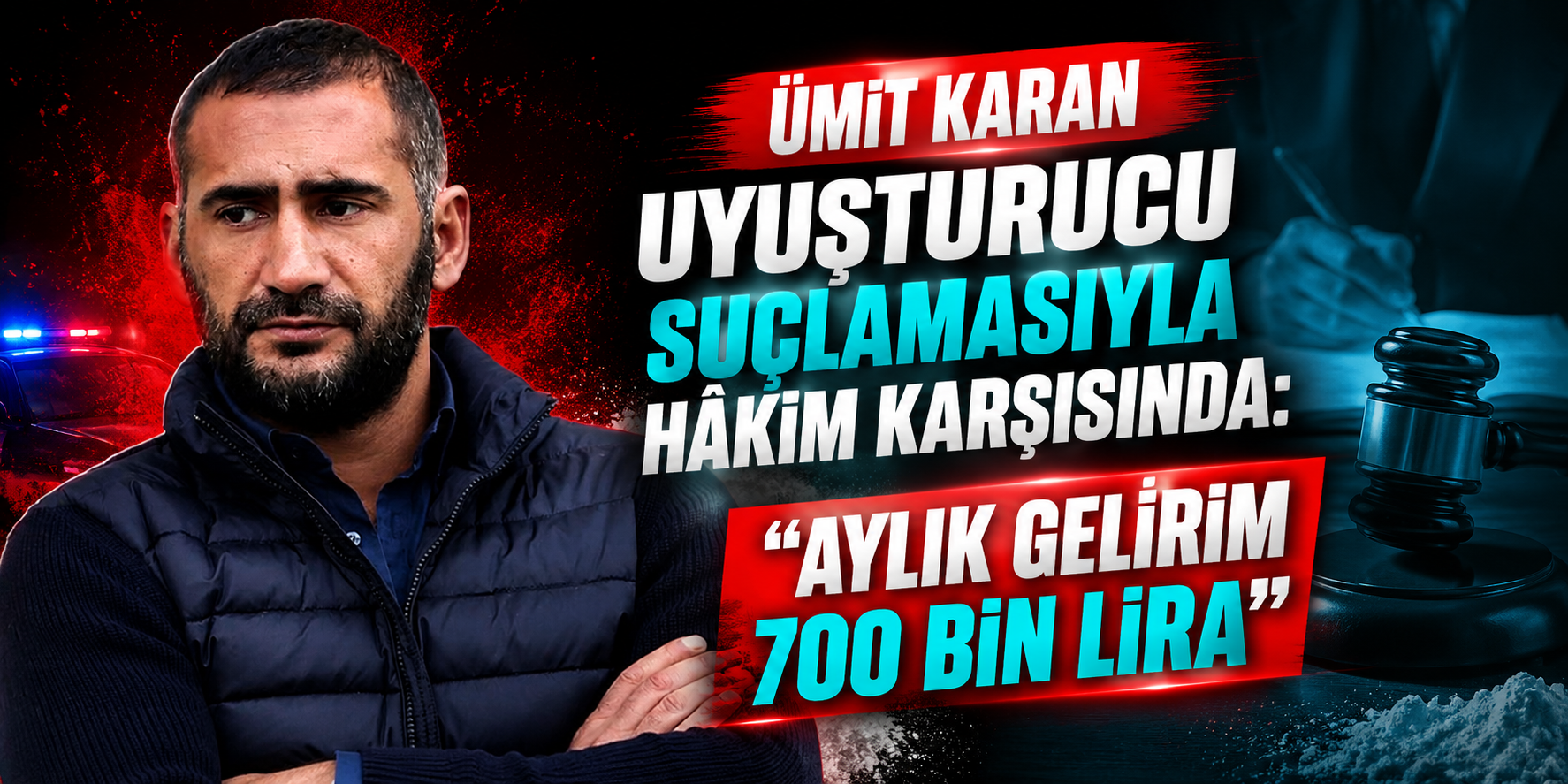 Ümit Karan Uyuşturucu Suçlamasıyla Hâkim Karşısında: “Aylık Gelirim 700 Bin Lira”