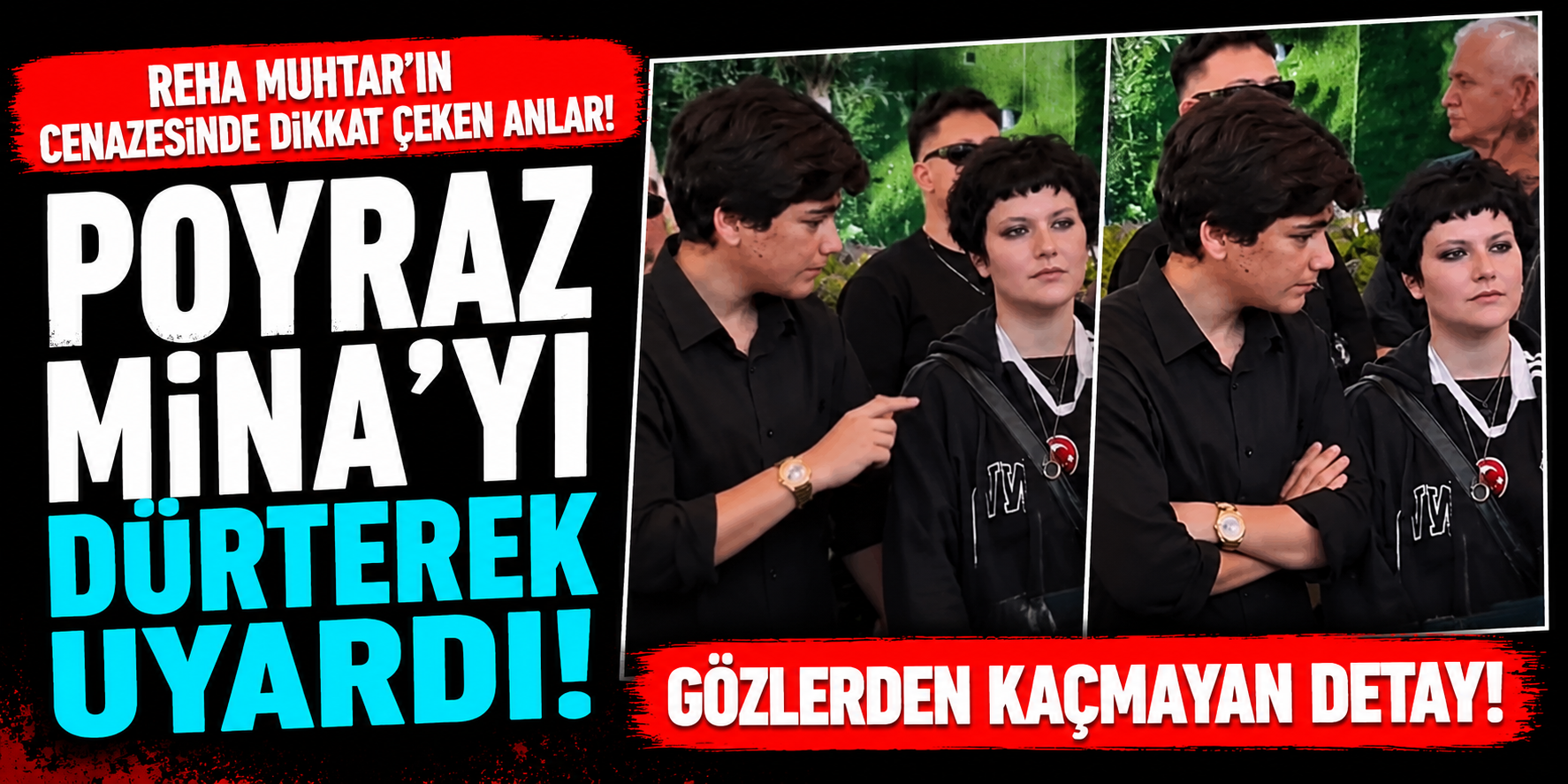 Reha Muhtar’ın Cenazesinde Duygusal Anlar! Mina ve Poyraz’ın Tepkisi Gündem Oldu