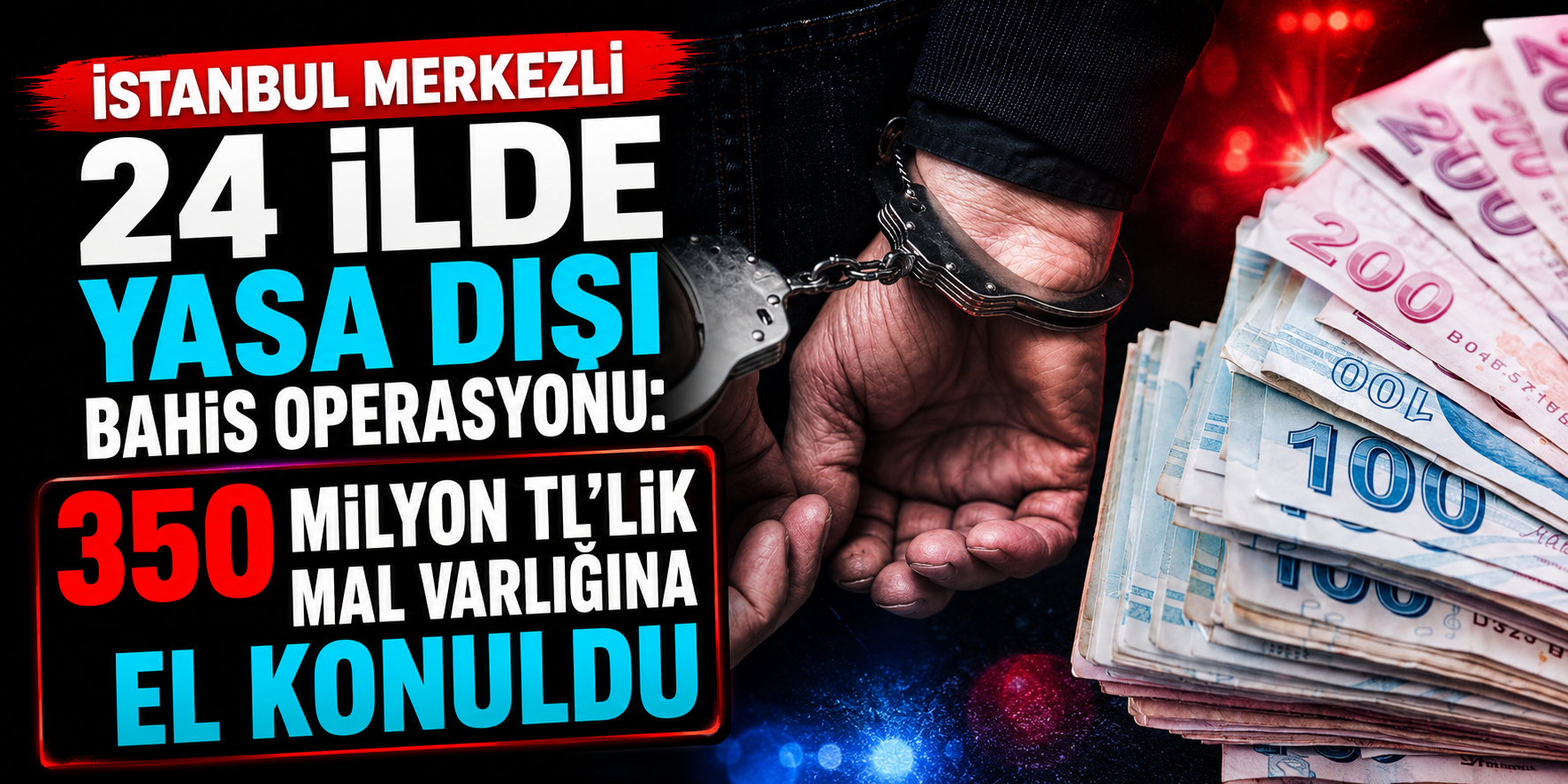 İstanbul Merkezli 24 İlde Yasa Dışı Bahis Operasyonu: 350 Milyon TL'lik Mal Varlığına El Konuldu