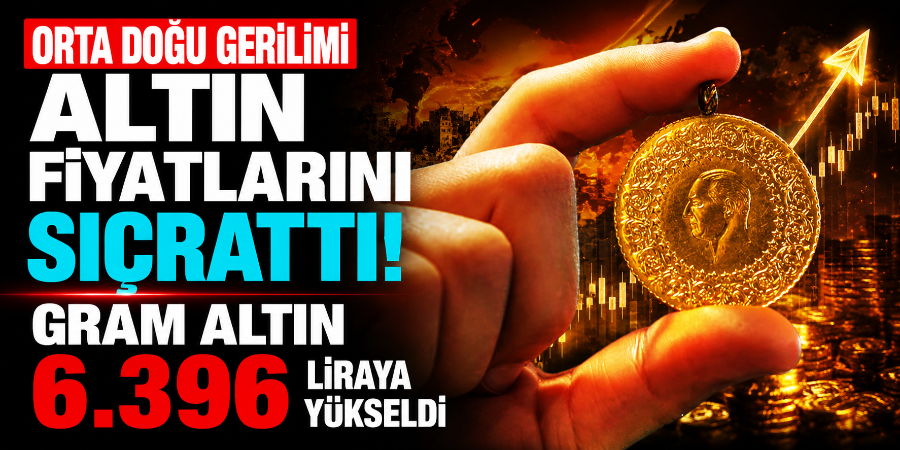 Orta Doğu Gerilimi Altın Fiyatlarını Sıçrattı: Gram Altın 6.396 Liraya Yükseldi