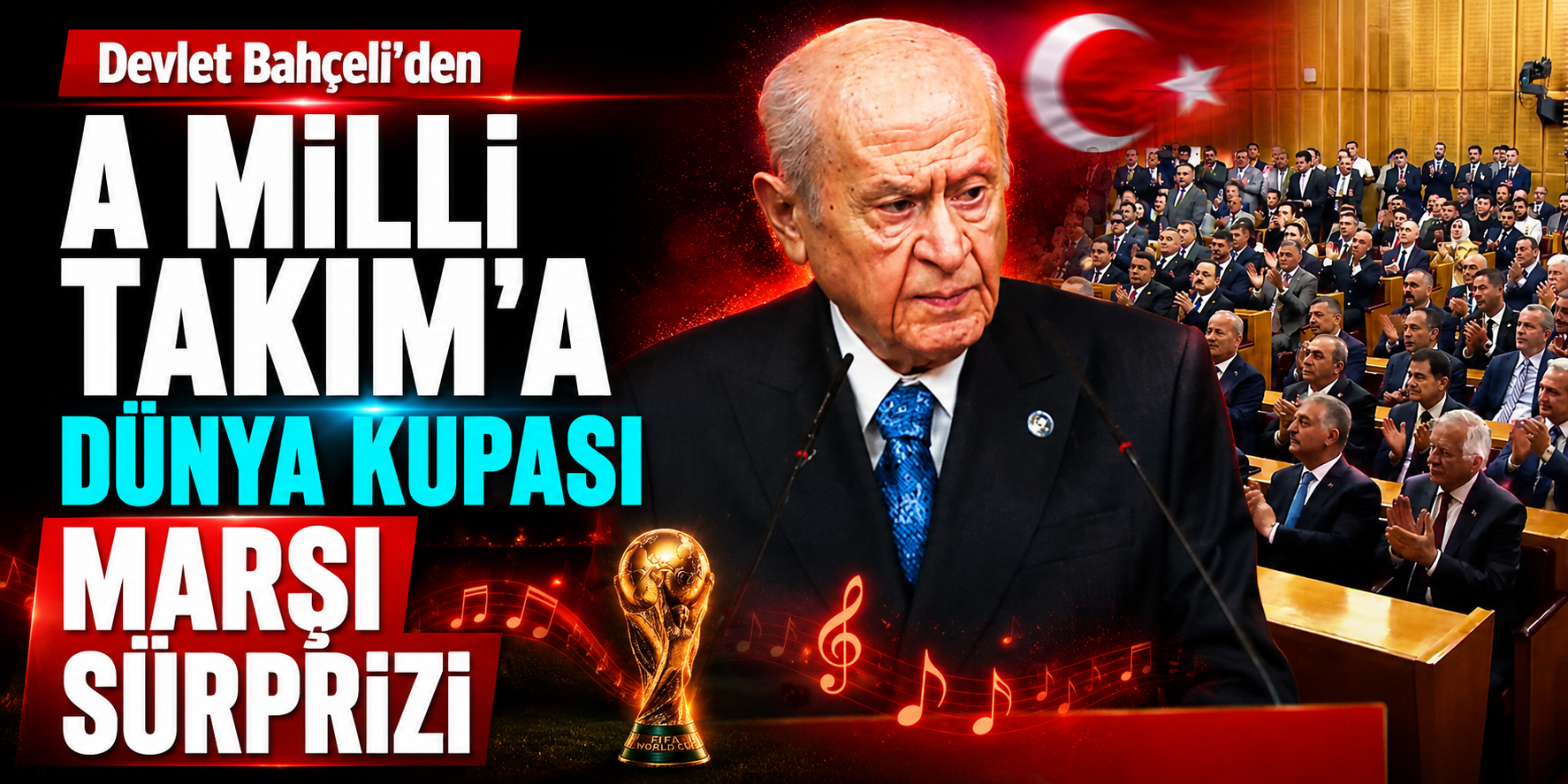 Devlet Bahçeli’den A Milli Takım’a Dünya Kupası Marşı Sürprizi