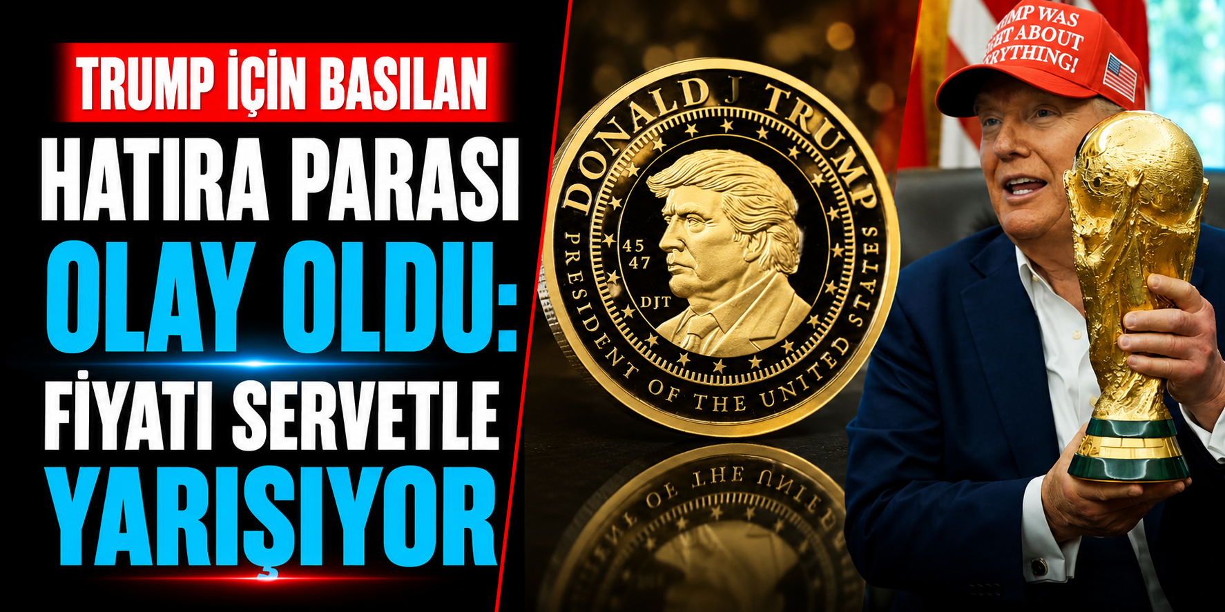 Trump İçin Basılan Hatıra Parası Olay Oldu: Fiyatı Servetle Yarışıyor