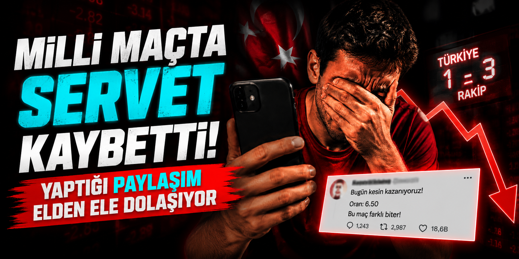 Türkiye Maçına Güvendiğini İddia Etti! Sosyal Medyada Gündem Olan "1 Milyon Lira Kaybettim" Mesajı
