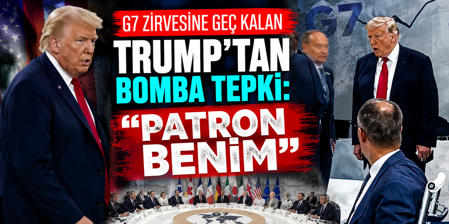 G7 Zirvesi'nde Donald Trump Damgası! Geç Kaldı, Salona Girerken Söylediği Sözler Gündem Oldu
