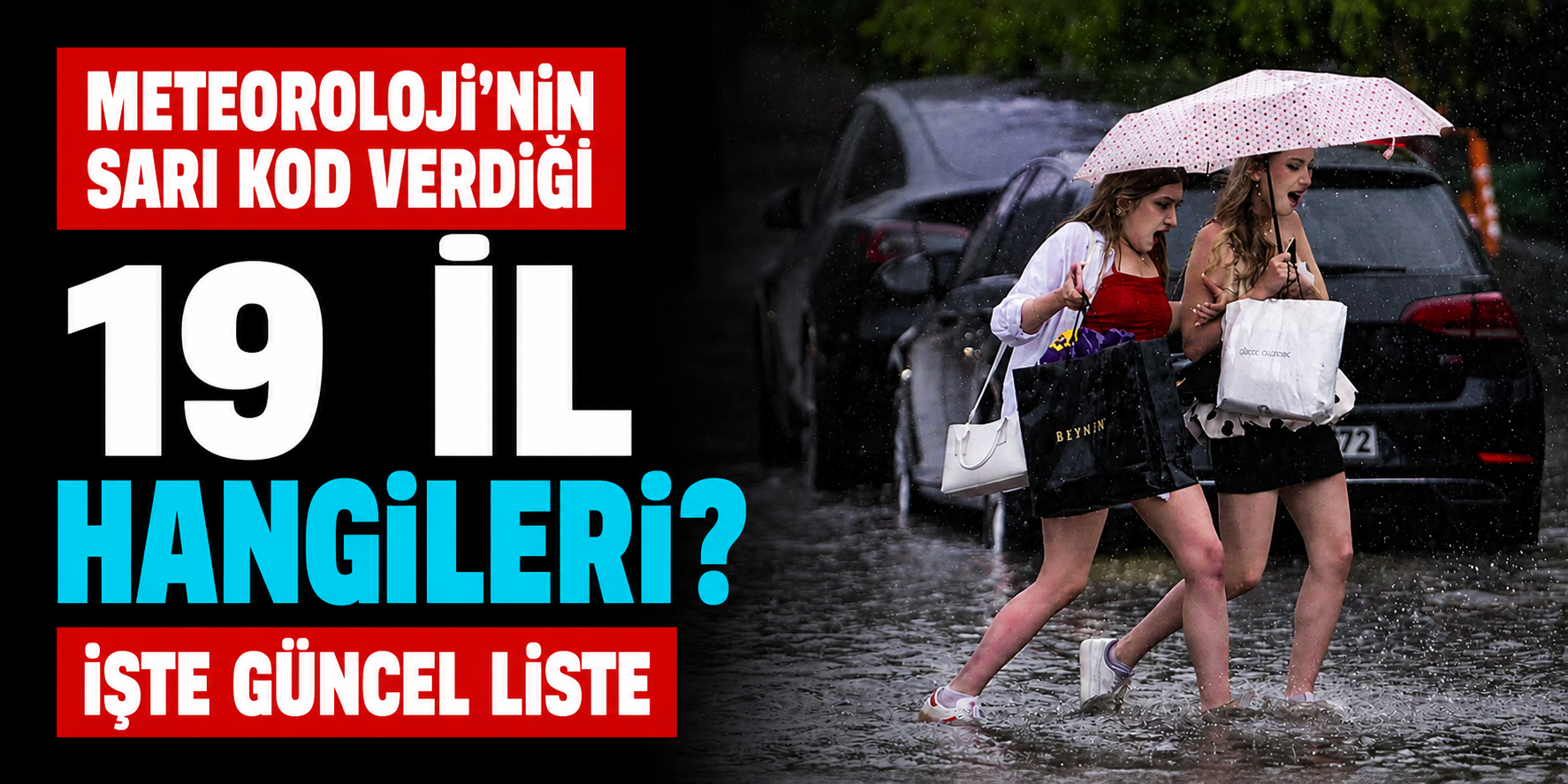 Meteoroloji Alarm Verdi! 19 İlde Kuvvetli Sağanak ve Sel Riski İçin Sarı Kodlu Uyarı
