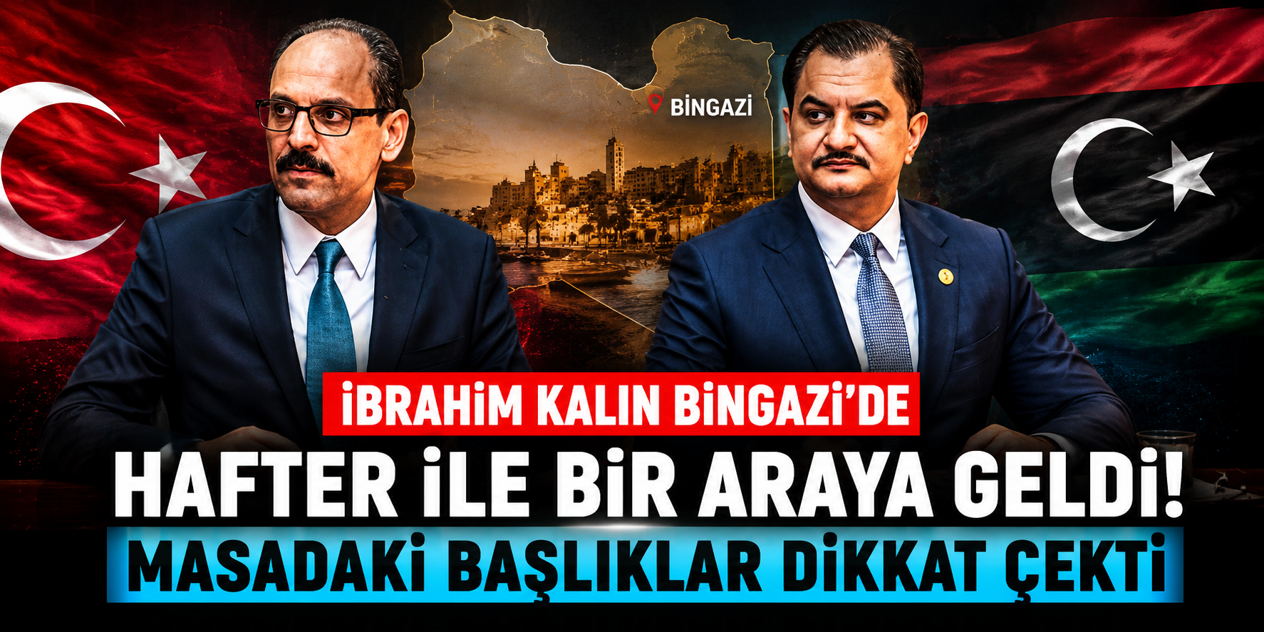 MİT Başkanı İbrahim Kalın'dan Bingazi Teması! Hafter ile Kritik Görüşmede Dikkat Çeken Mesajlar