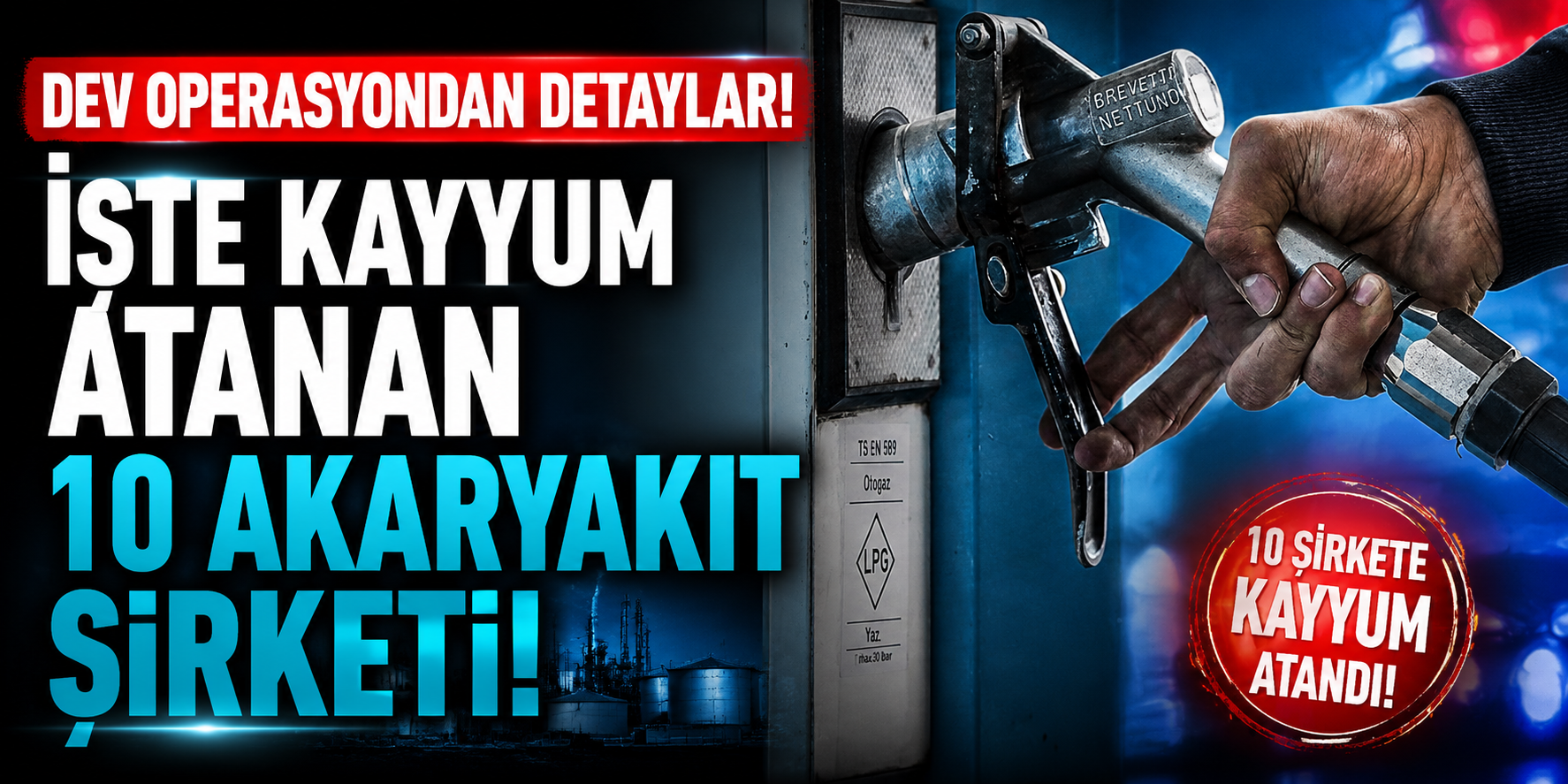 Akaryakıt Sektöründe Dev Operasyon! Milyarlık LPG ve Sahte Fatura Soruşturmasında 10 Şirkete Kayyum