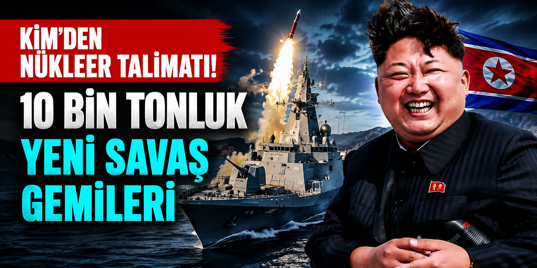 Kim Jong Un'dan Donanmaya Dev Hamle! 10 Bin Tonluk Savaş Gemileri İçin Talimat Verildi