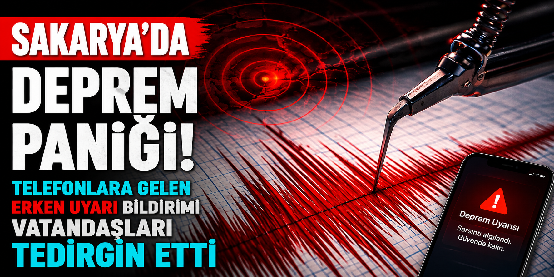 Sakarya'da Deprem Paniği! Telefonlara Gelen Erken Uyarı Bildirimi Vatandaşları Tedirgin Etti