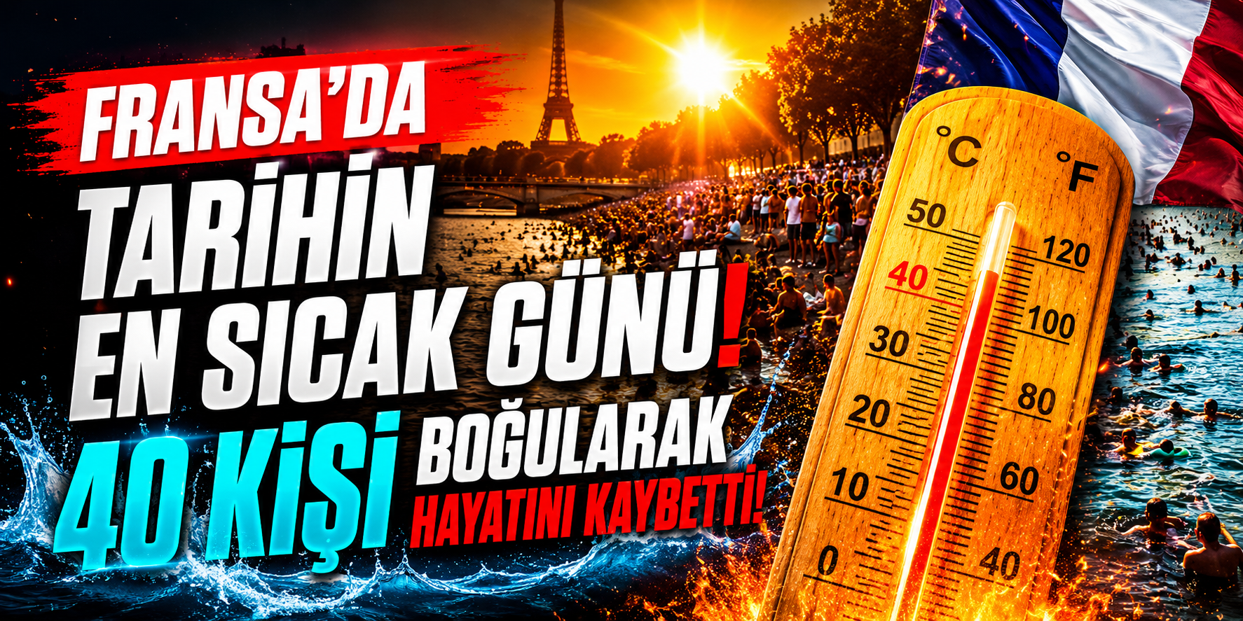 Fransa Kavruluyor! 1947'den Bu Yana En Yüksek Sıcaklık Kaydedildi, Can Kaybı Artıyor