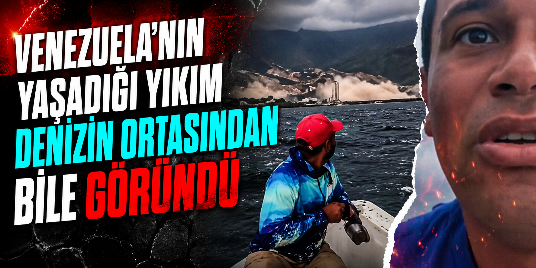 Venezuela'daki Çifte Depremin Yıkımı Denizde Görüntülendi: La Guaira'da Toz Bulutları Gökyüzünü Kapladı