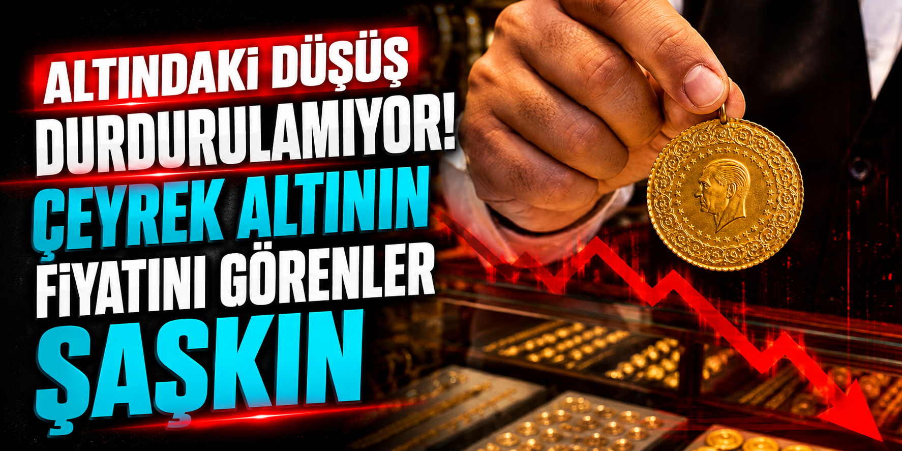 Altın Fiyatlarında Sert Düşüş! Fed Beklentisi Piyasaları Sarstı: Gram ve Çeyrek Altın Geriledi