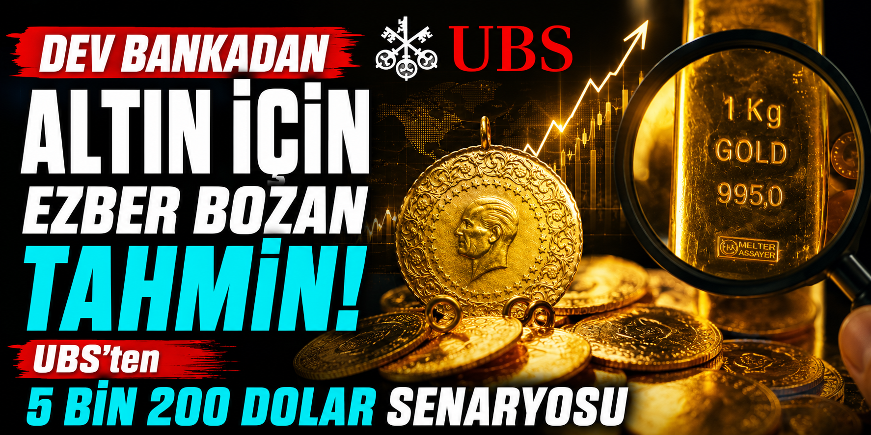 Dev Bankadan Altın İçin Ezber Bozan Tahmin! UBS'ten 5 Bin 200 Dolar Senaryosu