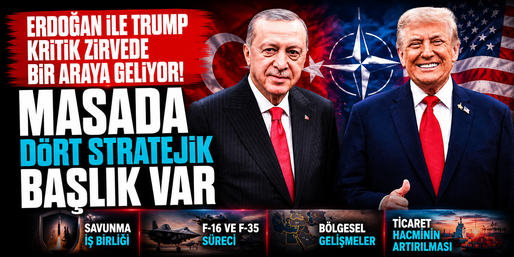 Erdoğan ile Trump Kritik Zirvede Bir Araya Geliyor! Masada Dört Stratejik Başlık Var