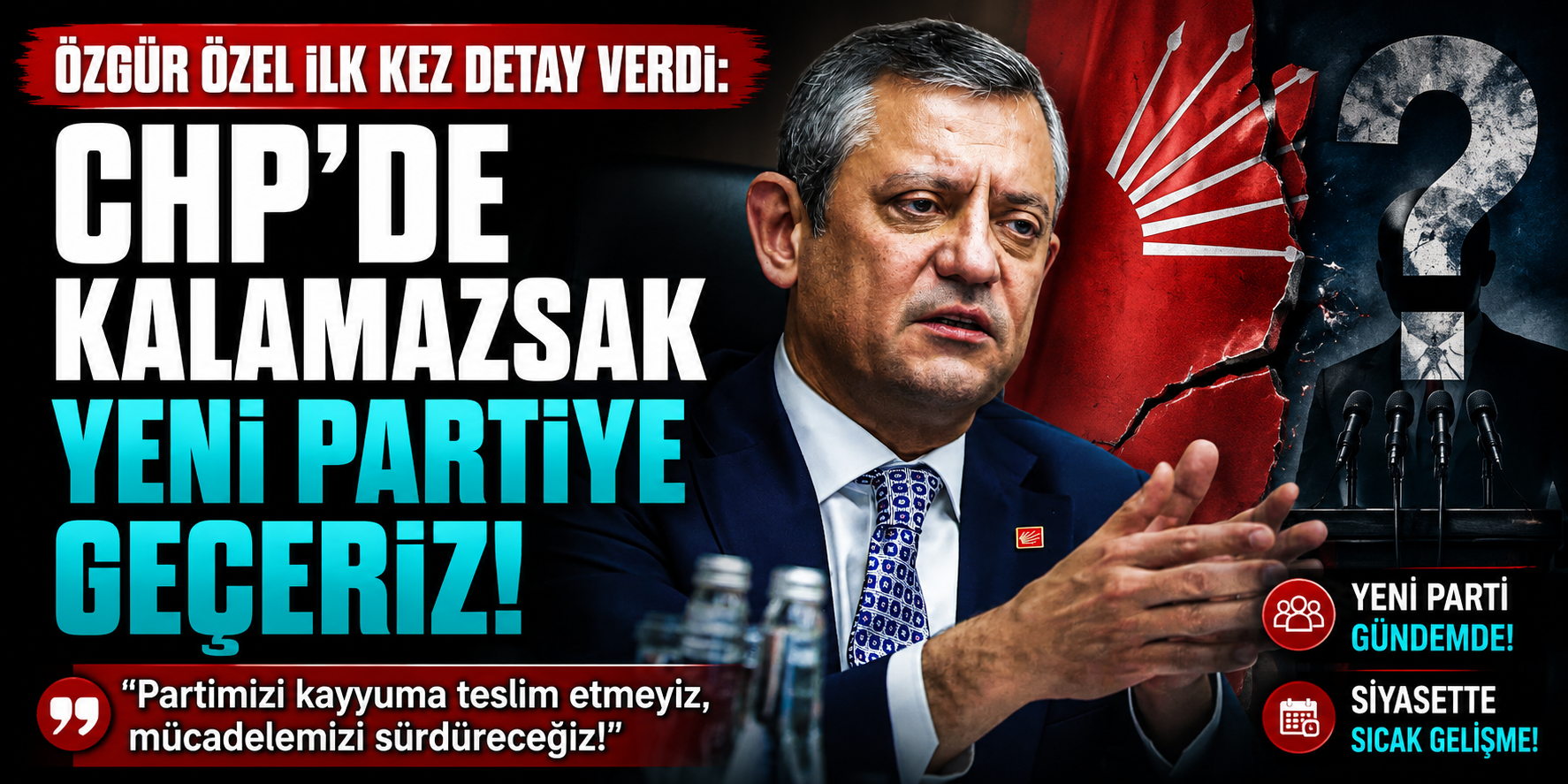 Özgür Özel İlk Kez Detay Verdi: “CHP'de Kalamazsak Yeni Partiye Geçeriz”