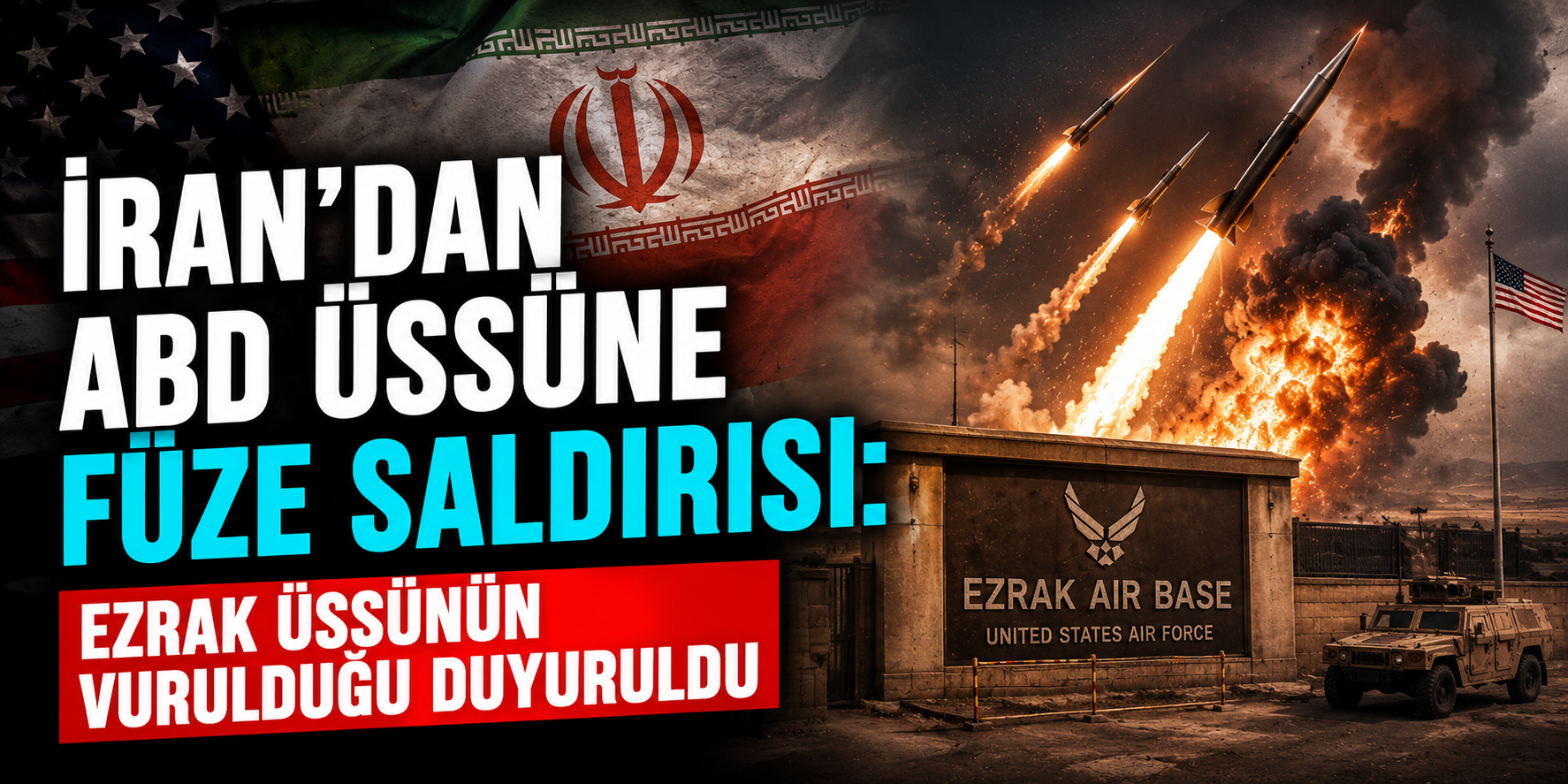 İran’dan ABD Üssüne Füze Saldırısı: Ezrak Üssünün Vurulduğu Duyuruldu