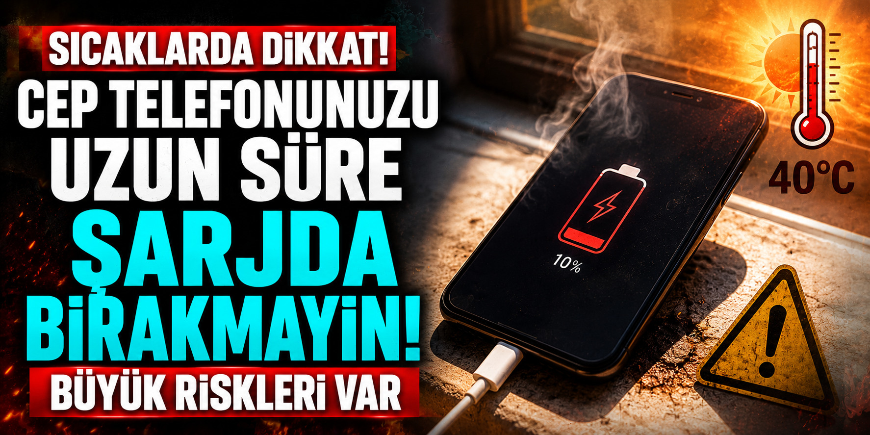Ölümcül Tehlike Kapıda! Sıcak Havalarda Şarja Takılan Telefonlar Patlama Riskini Tetikliyor!