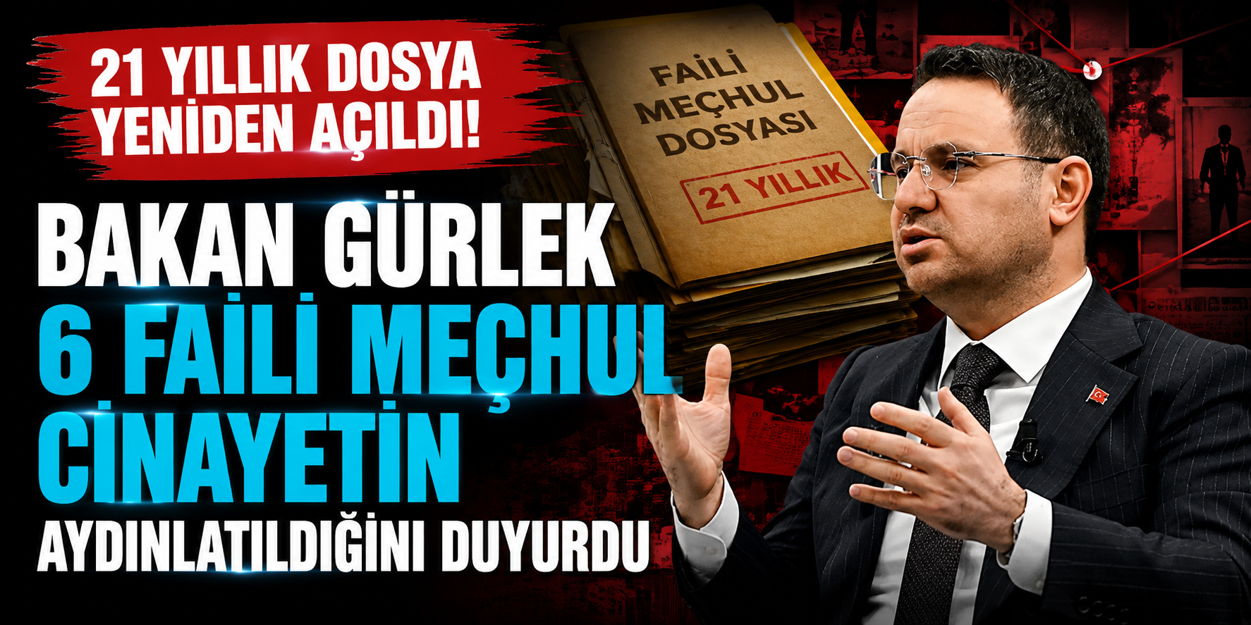 21 Yıllık Dosya Yeniden Açıldı! Bakan Gürlek 6 Faili Meçhul Cinayetin Aydınlatıldığını Duyurdu