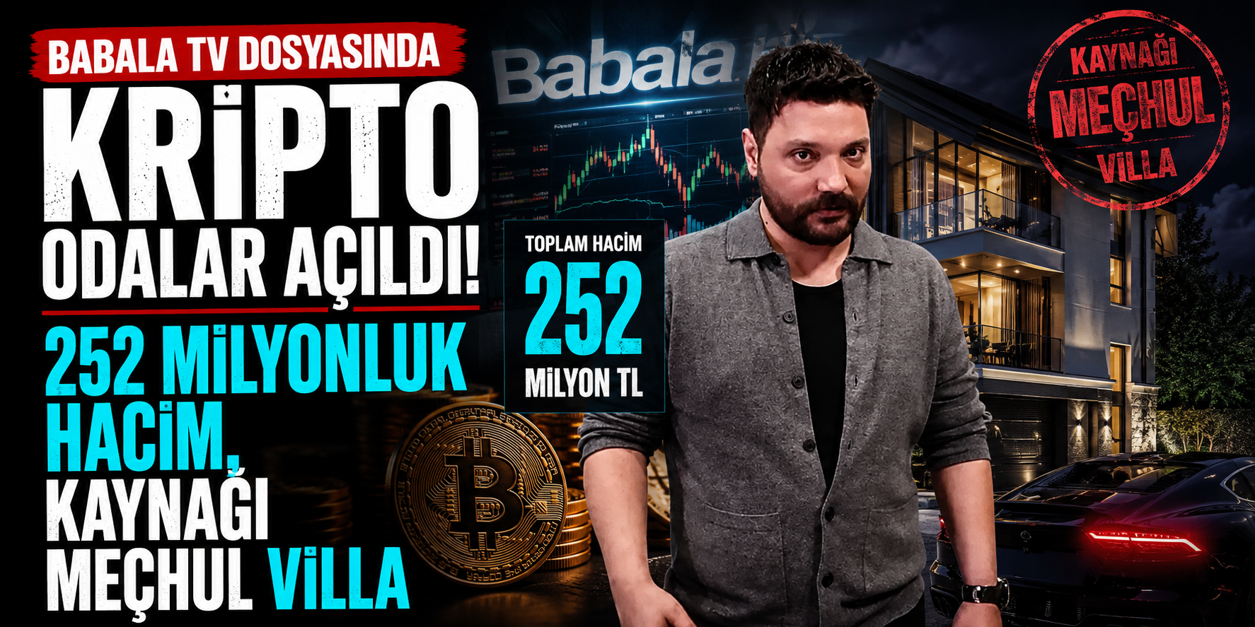 Babala TV Dosyasında Kripto Odalar Açıldı! 252 Milyonluk Hacim, Kaynağı Meçhul Villa