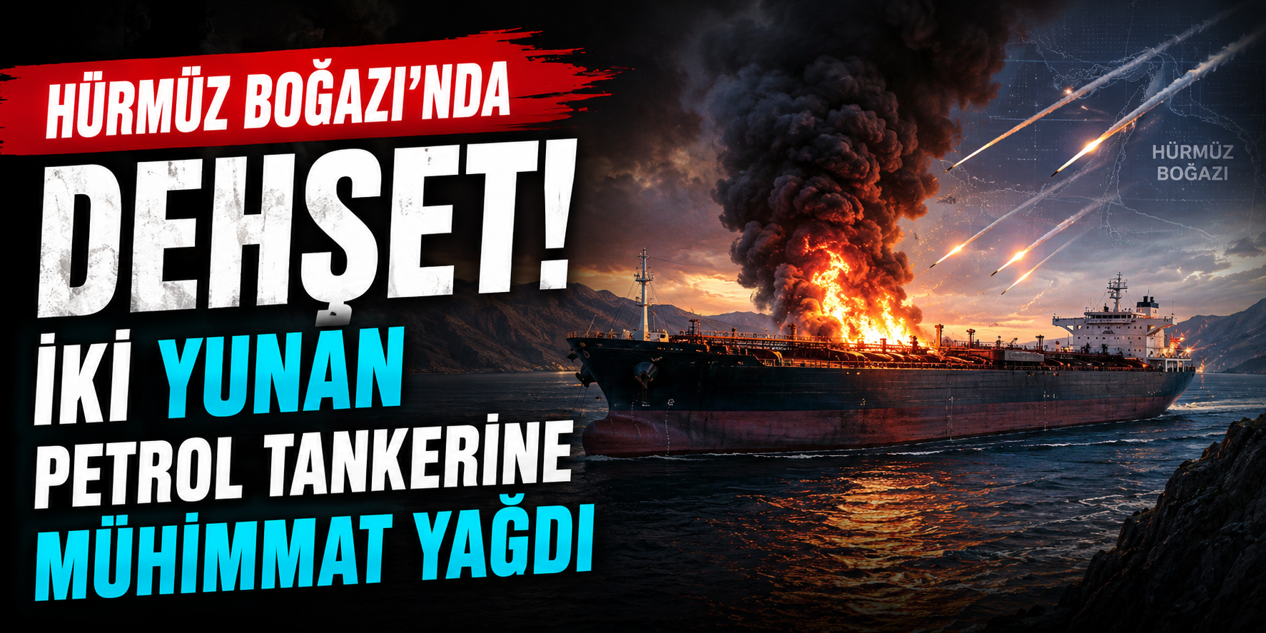 Hürmüz Boğazı'nda Dehşet! İki Yunan Petrol Tankerine Mühimmat Yağdı
