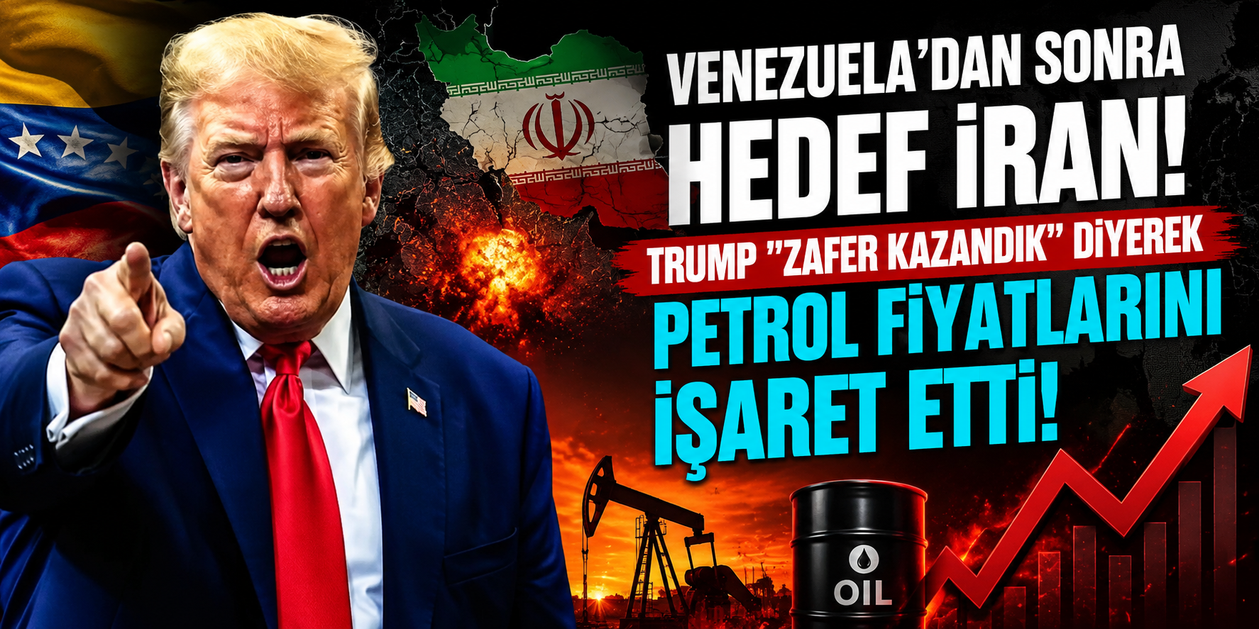 Venezuela’dan Sonra Hedef İran: Trump "Zafer Kazandık" Diyerek Petrol Fiyatlarını İşaret Etti!