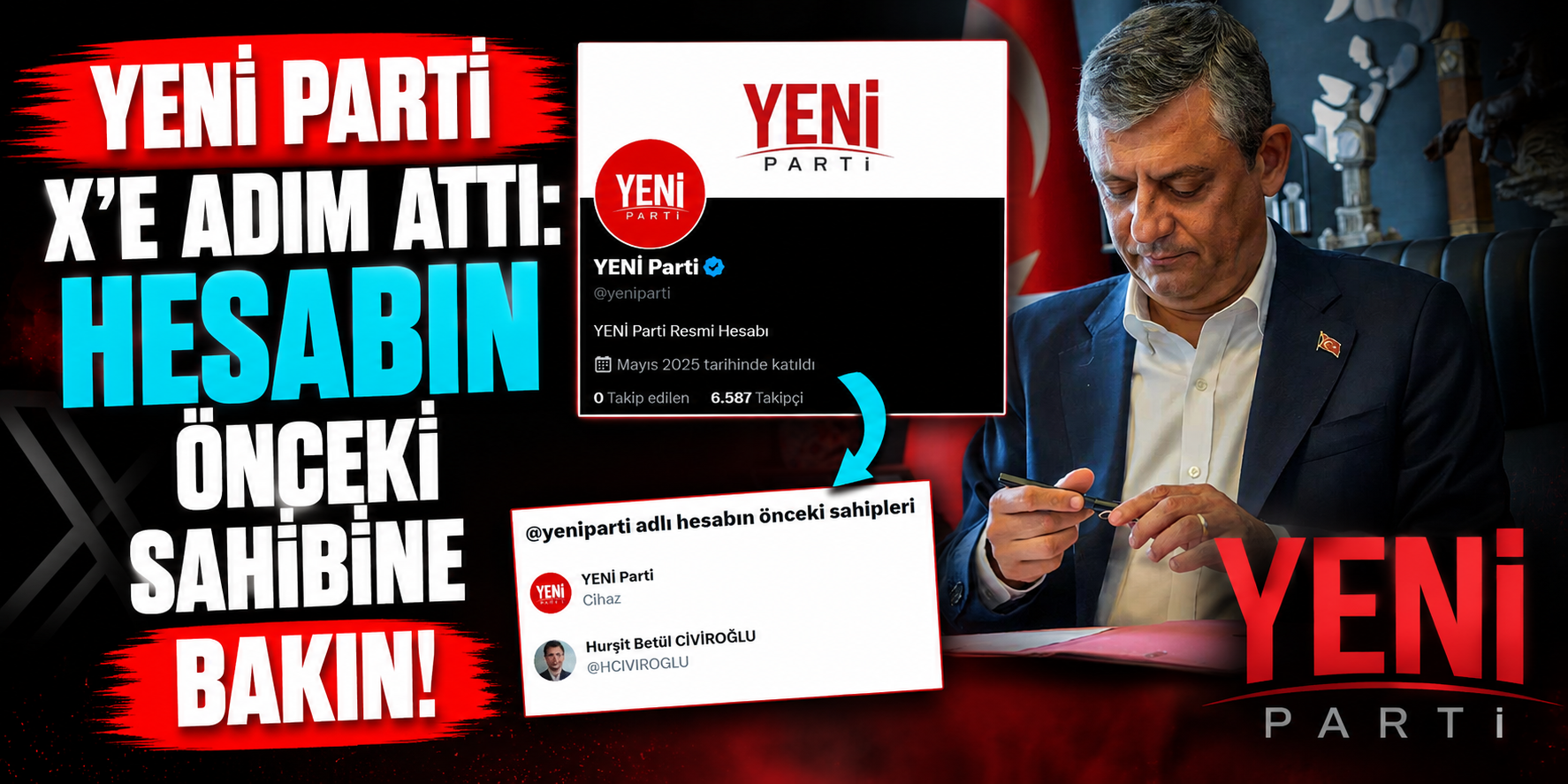 Eski Hesabın Adı Değiştirildi: YENİ Parti Sosyal Medyaya Hazır Hesapla Girdi!