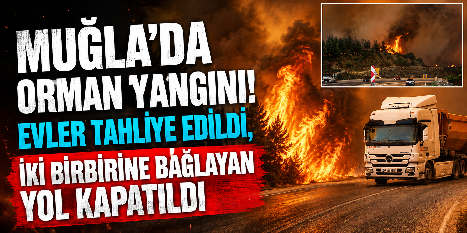 Muğla Seydikemer’de Orman Yangını Alevler Yerleşim Yerlerine Sıçradı, Evler Boşaltılıyor!