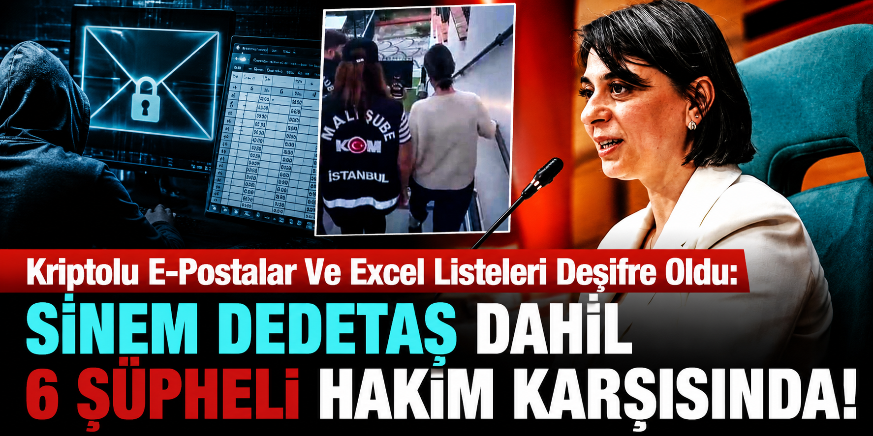 Kriptolu E-Postalar Ve Excel Listeleri Deşifre Oldu: Sinem Dedetaş Dahil 6 Şüpheli Hakim Karşısında!