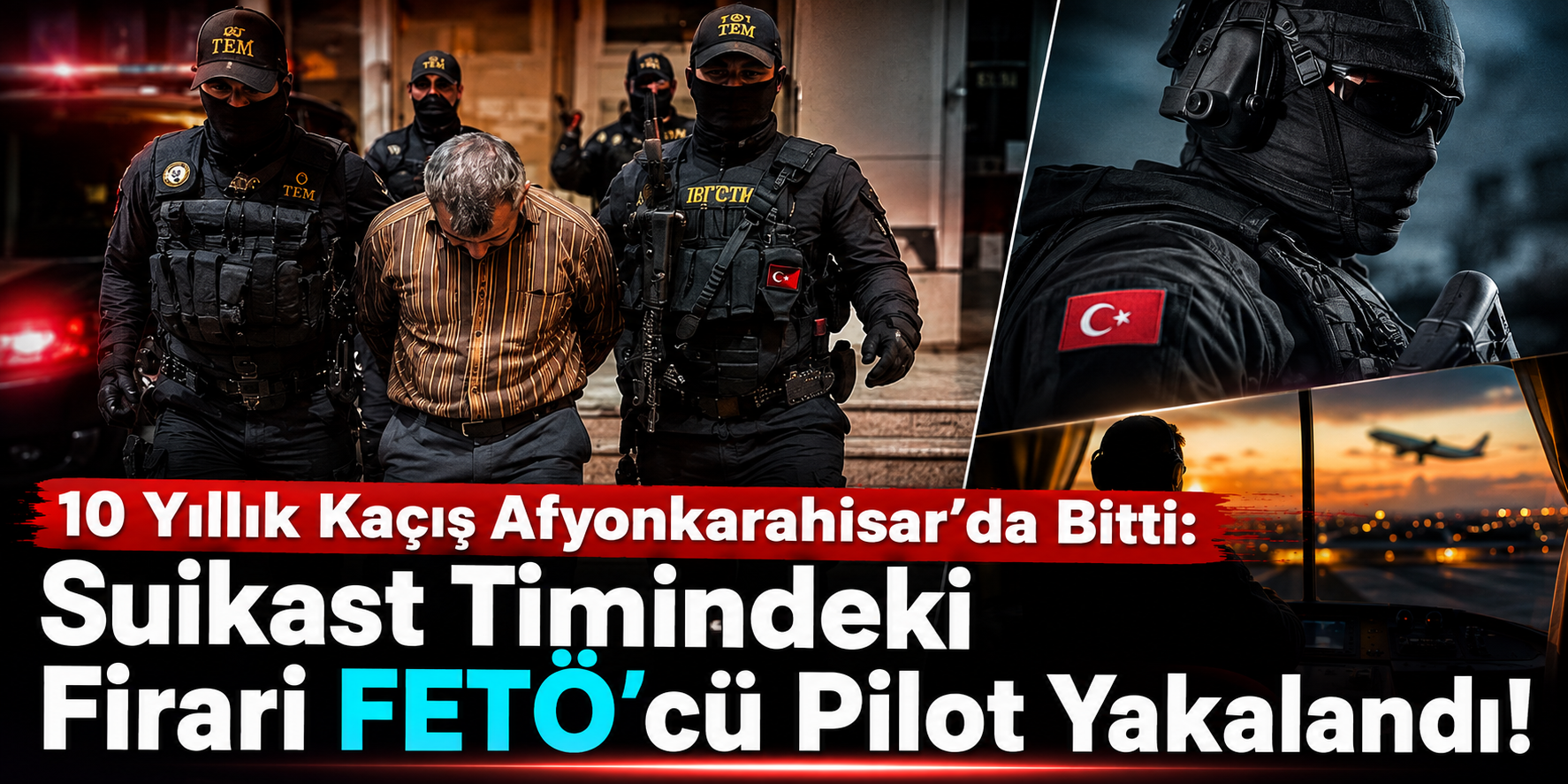 10 Yıllık Kaçış Afyonkarahisar’da Bitti: Suikast Timindeki Firari FETÖ’cü Pilot Yakalandı!