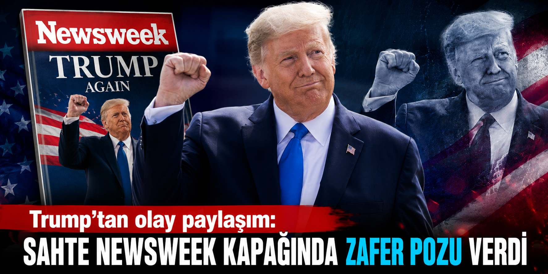 Trump’tan Sosyal Medyayı Sallayan Paylaşım: Dev Petrol Kaşifi Kılığında Dergi Kapağı!