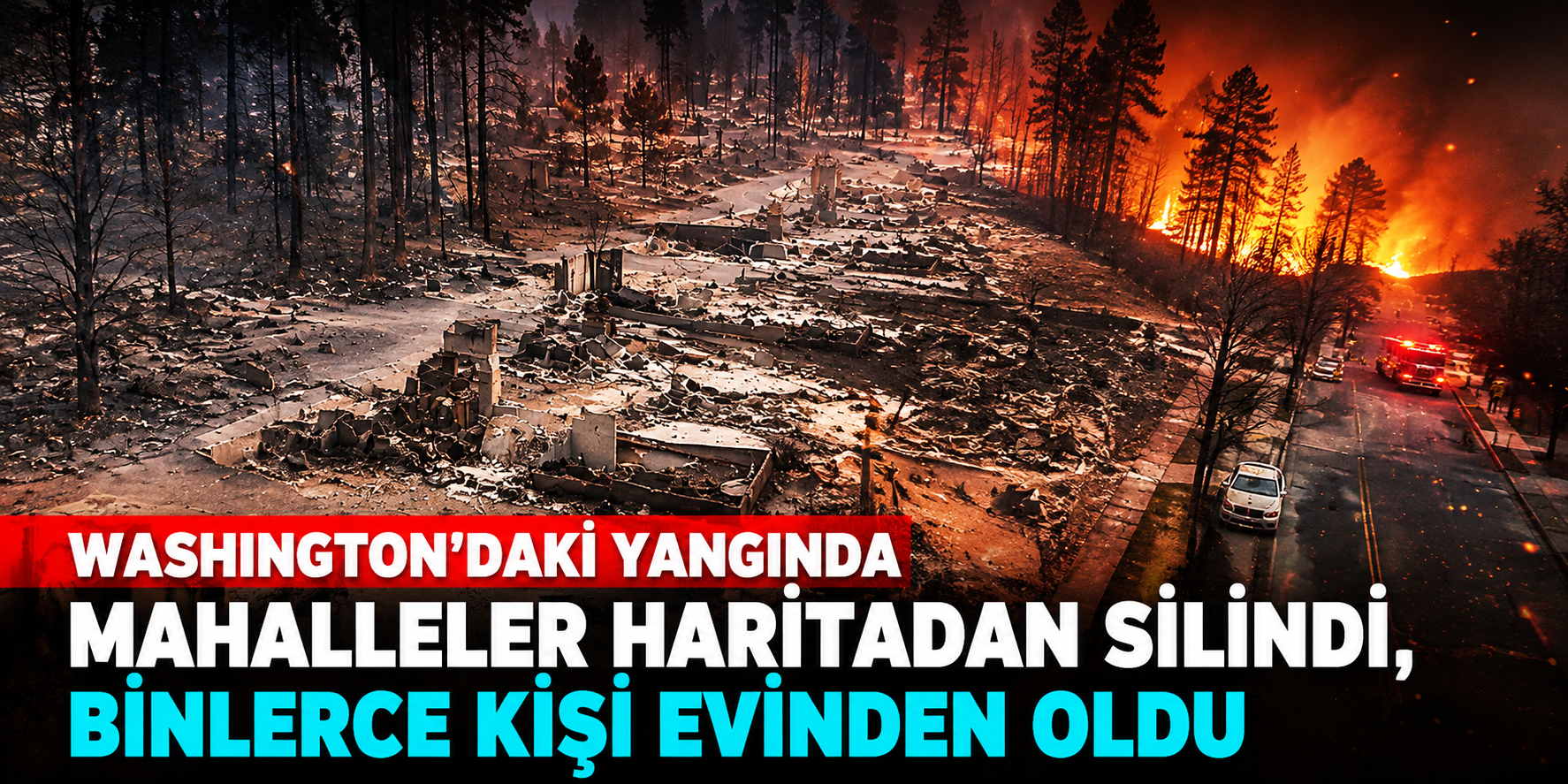 Spokane’de Kıyamet Görüntüleri: Koca Mahalleler Kül Oldu, Rüzgar Alevleri Şehre Taşıdı!