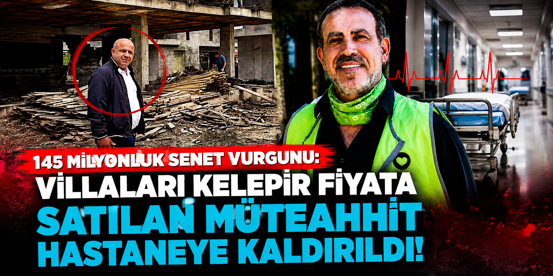 145 Milyonluk Senet Vurgunu: Villaları Kelepir Fiyata Satılan Müteahhit Hastaneye Kaldırıldı!