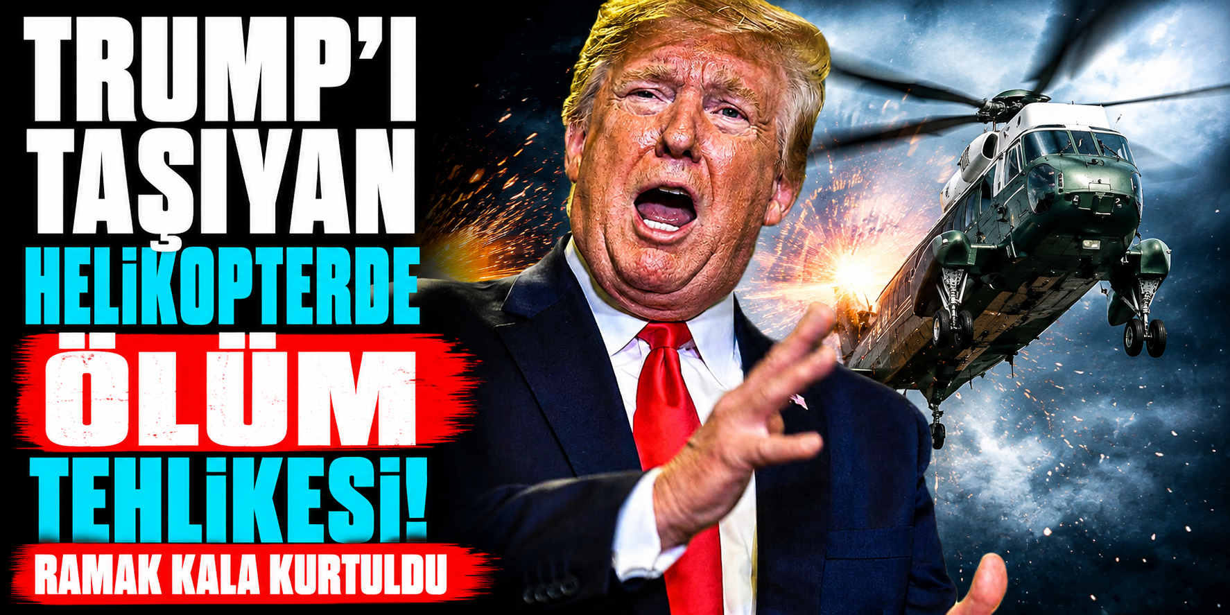 Trump'ı taşıyan helikopter ile yolcu uçağı tehlikeli şekilde yakınlaştı! ABD'de soruşturma başlatıldı