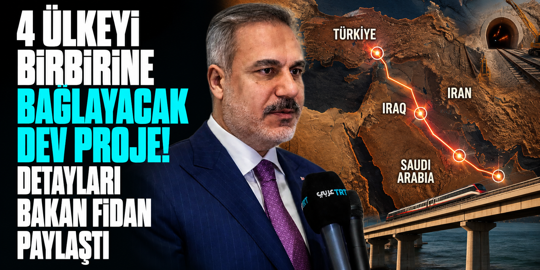 Hakan Fidan Bölge Dengelerini Değiştirecek Projeyi Duyurdu: Kesintisiz Kara Ve Demir Yolu Hattı Kuruluyor!