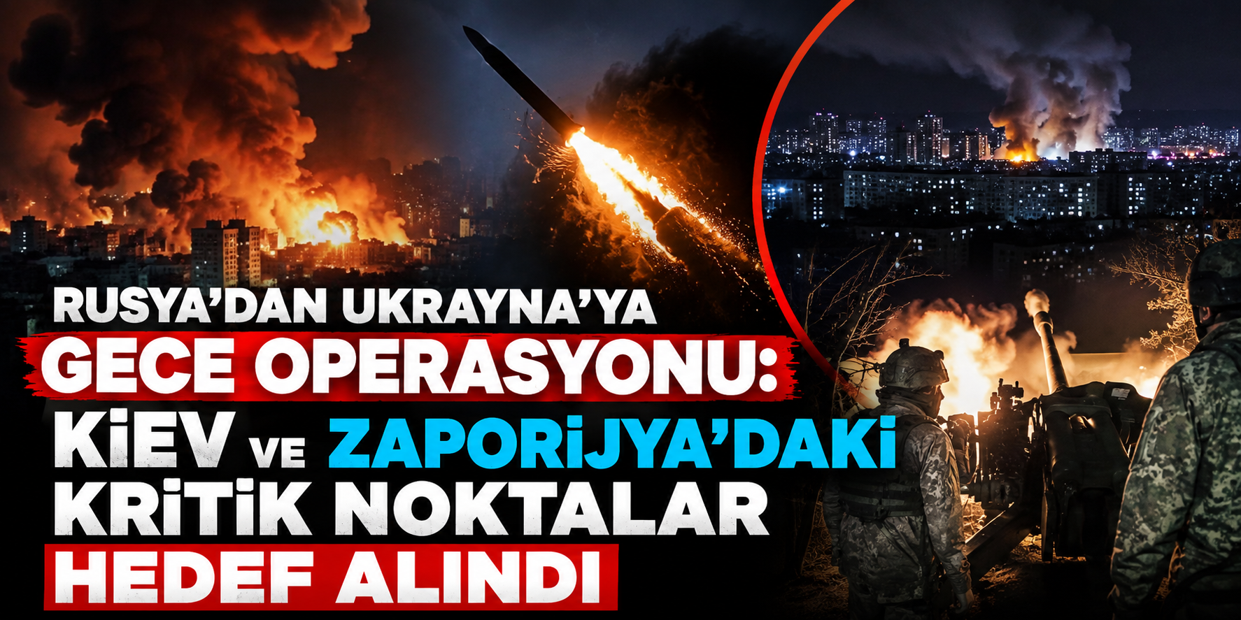 Rusya’dan Ukrayna’ya Gece Operasyonu: Kiev ve Zaporijya’daki Kritik Noktalar Hedef Alındı