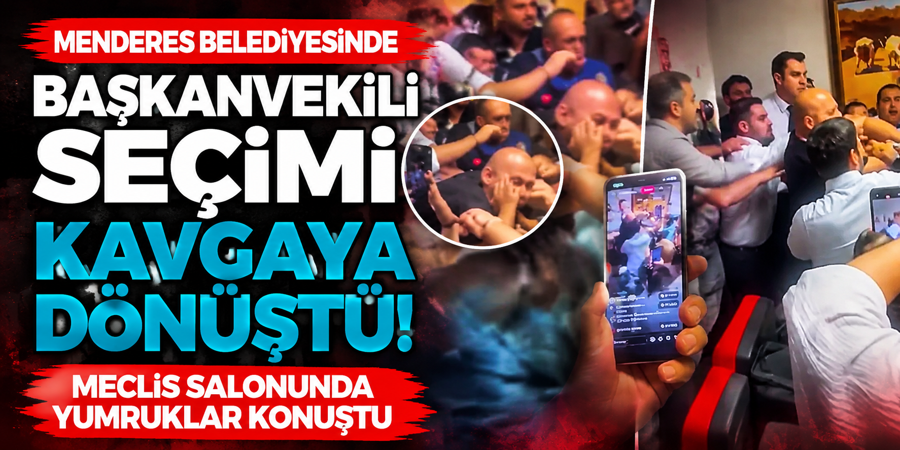 Menderes Belediyesinde Başkanvekili Seçimi Kavgaya Dönüştü! Meclis Salonunda Yumruklar Konuştu