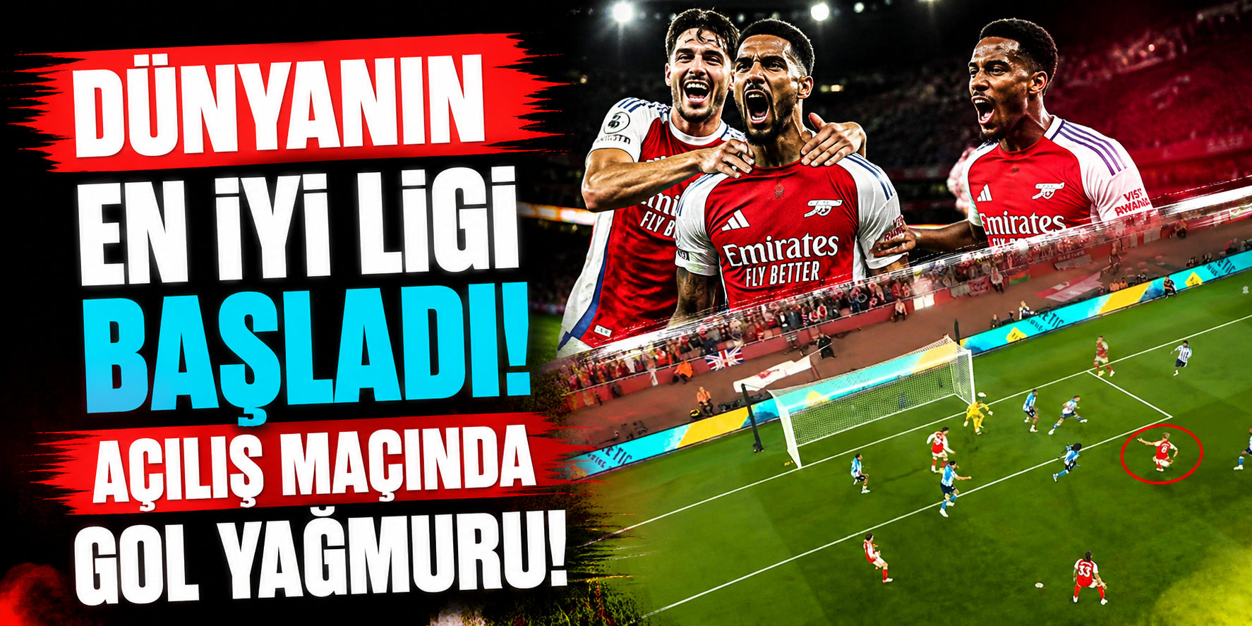 Son Şampiyon Arsenal'dan Premier Lig'e Üç Gollü Başlangıç! Coventry City'nin Dönüşü Kâbusa Döndü