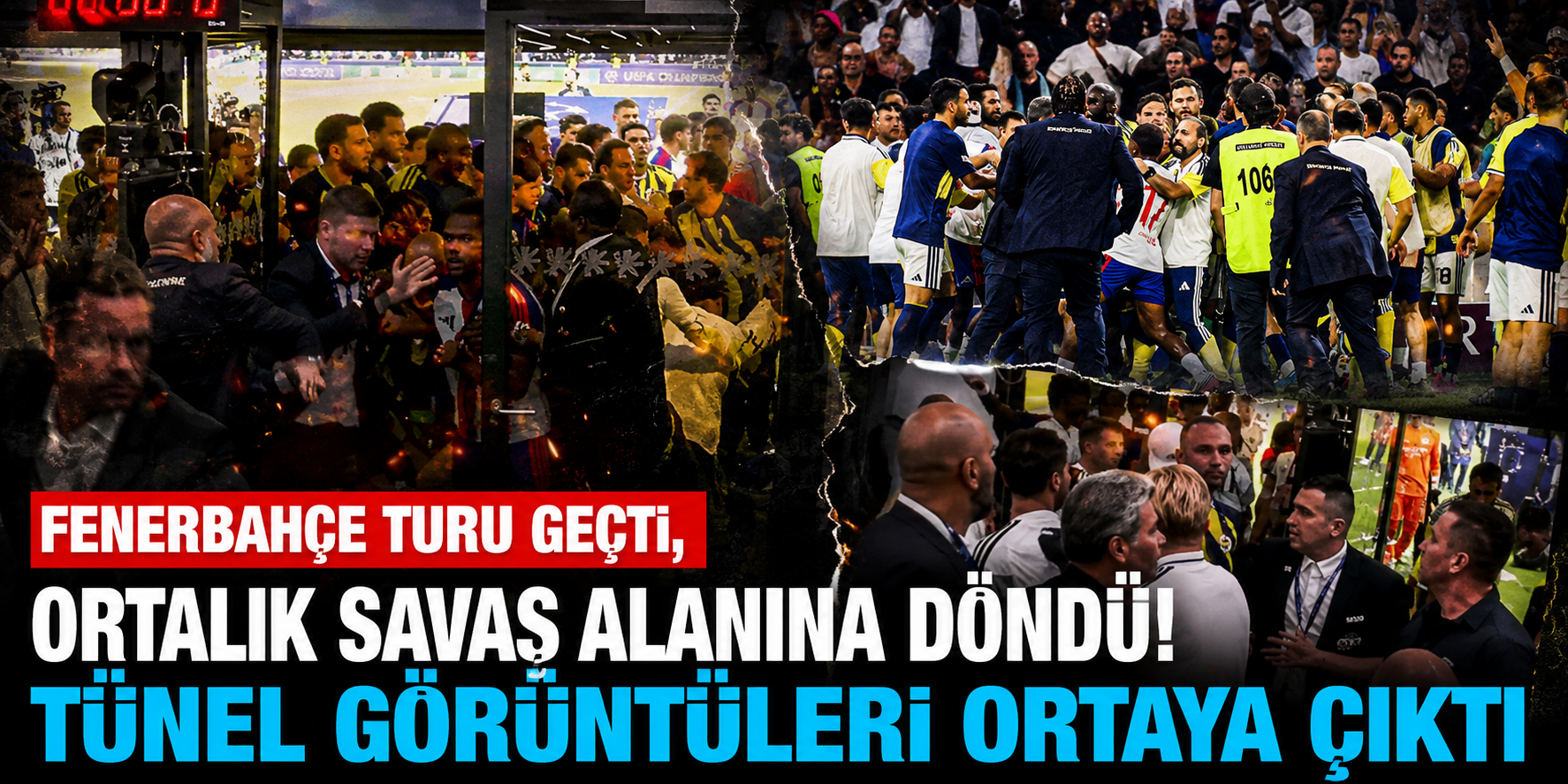 Fenerbahçe Turu Geçti, Son Düdükle Ortalık Karıştı! Tünelde Yaşananların Yeni Görüntüleri Ortaya Çıktı